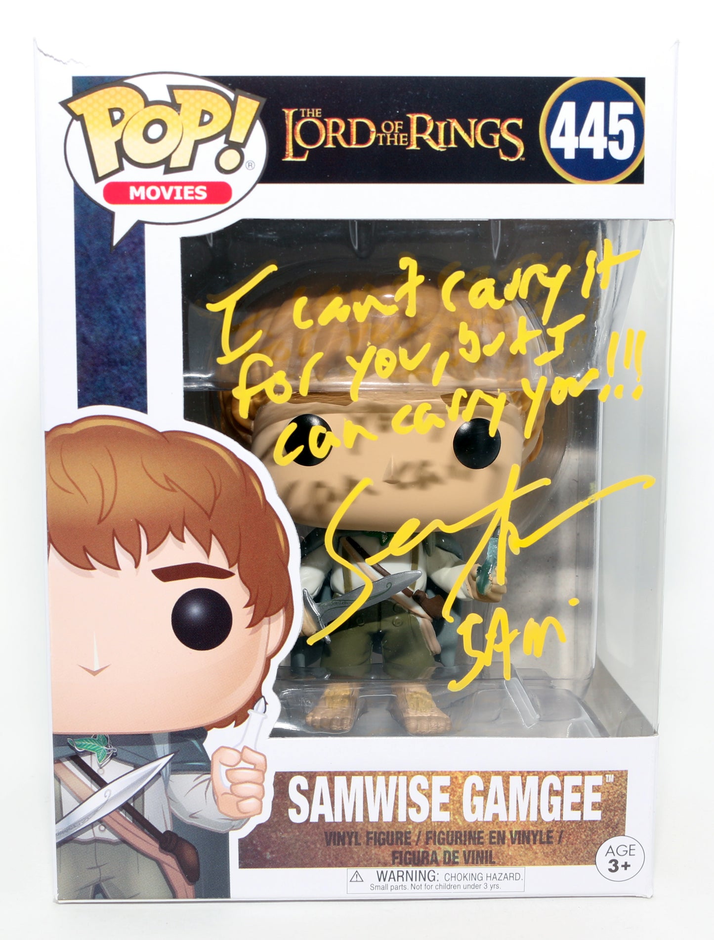 
                  
                    Sean Astin as Samwise Gamgee in The Lord of the Rings Signed Funko POP! #445 with Character Name & Quote
                  
                