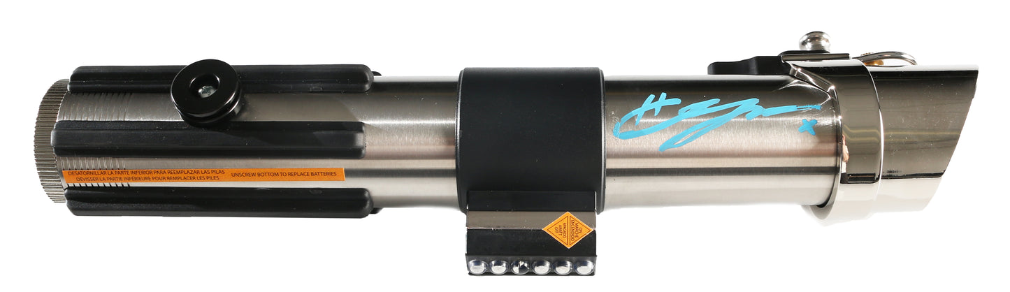 
                  
                    Anakin Skywalker & Obi-Wan from Star Wars: Revenge of the Sith 2pc Set of Galaxy's Edge Prop Replica Lightsabers (Official Pix / JSA) Signed by Hayden Christensen & Ewan McGregor with MTFBWY Quote
                  
                