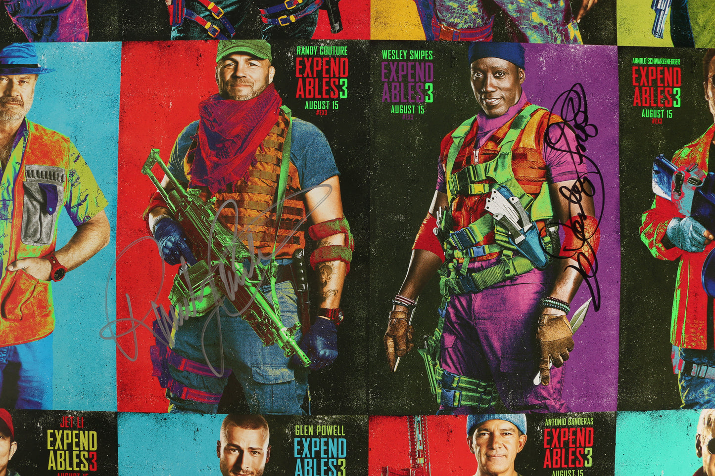 
                  
                    The Expendables 3 32x47 Poster Cast Signed by Dolph Lundgren, Kellen Lutz, Randy Coulture, Wesley Snipes, & Director: Patrick Hughes
                  
                