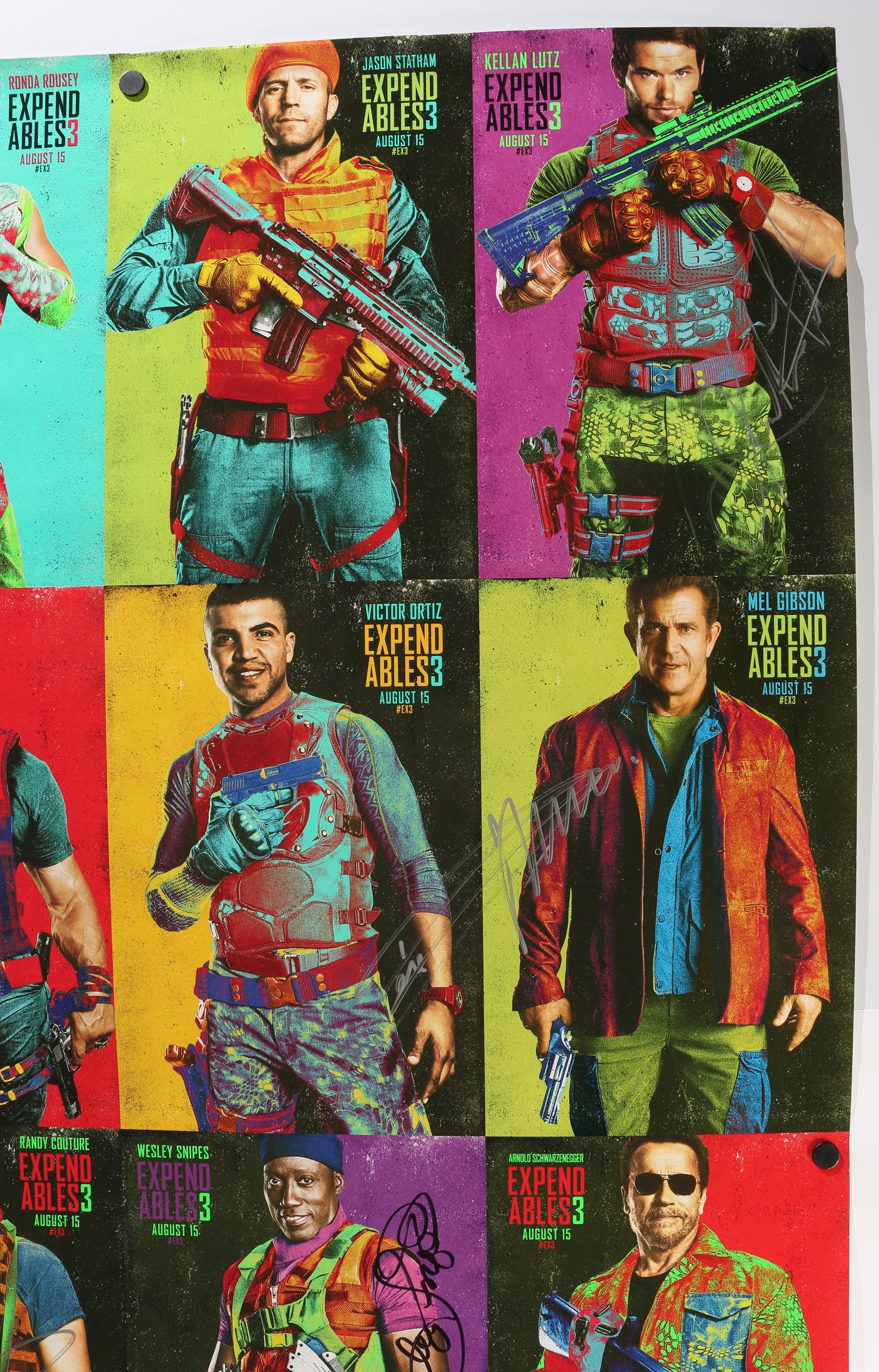 
                  
                    The Expendables 3 32x47 Poster Cast Signed by Dolph Lundgren, Kellen Lutz, Randy Coulture, Wesley Snipes, & Director: Patrick Hughes
                  
                