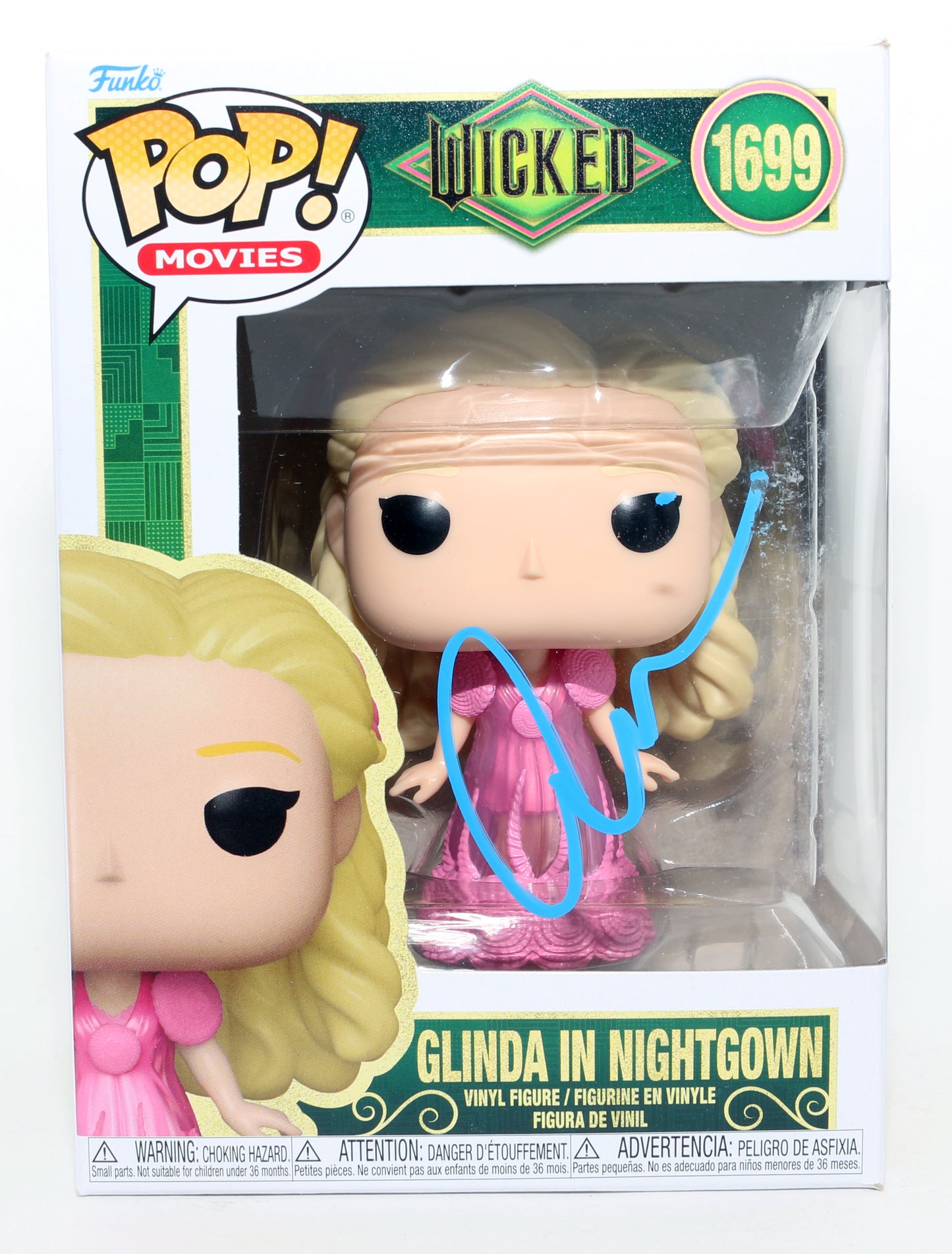 
                  
                    Ariana Grande as Glinda in Nightgown in Wicked Signed Funko POP! #1699
                  
                