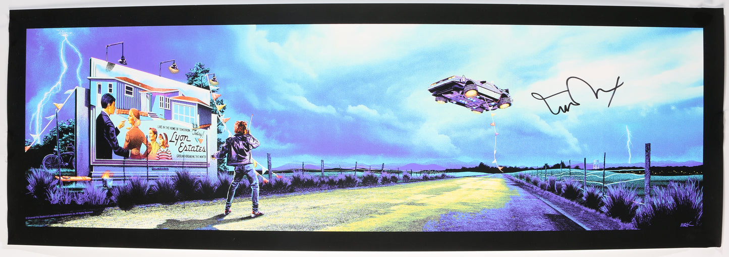 
                  
                    Michael J. Fox as Marty McFly in Back to the Future Part II (Official Pix) Signed 12x36 Limited Edition #128/175 Mark Englert Screen Print
                  
                