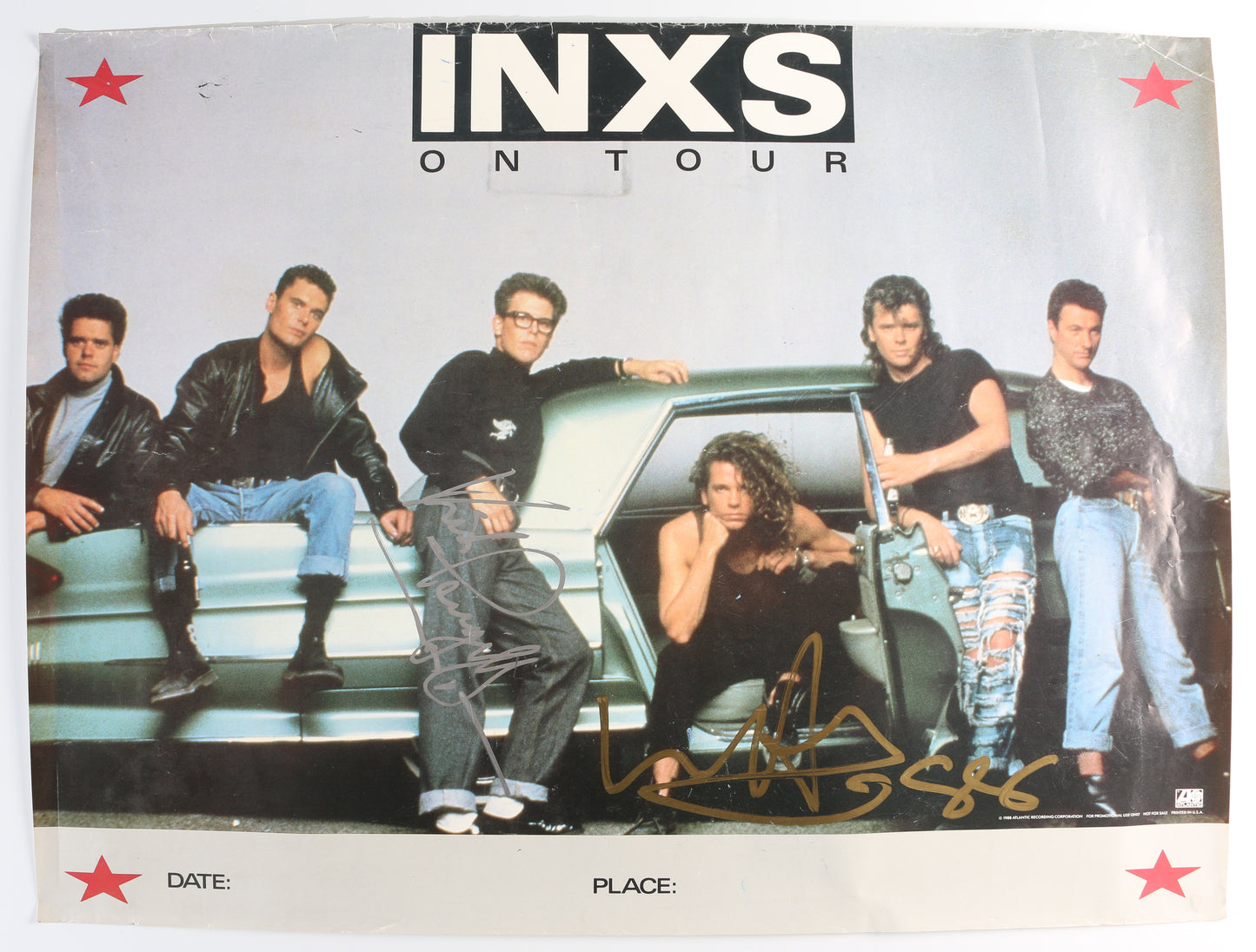 
                  
                    INXS 27x20 Poster Band Signed by Michael Hitchence & Kirk Pengilly
                  
                