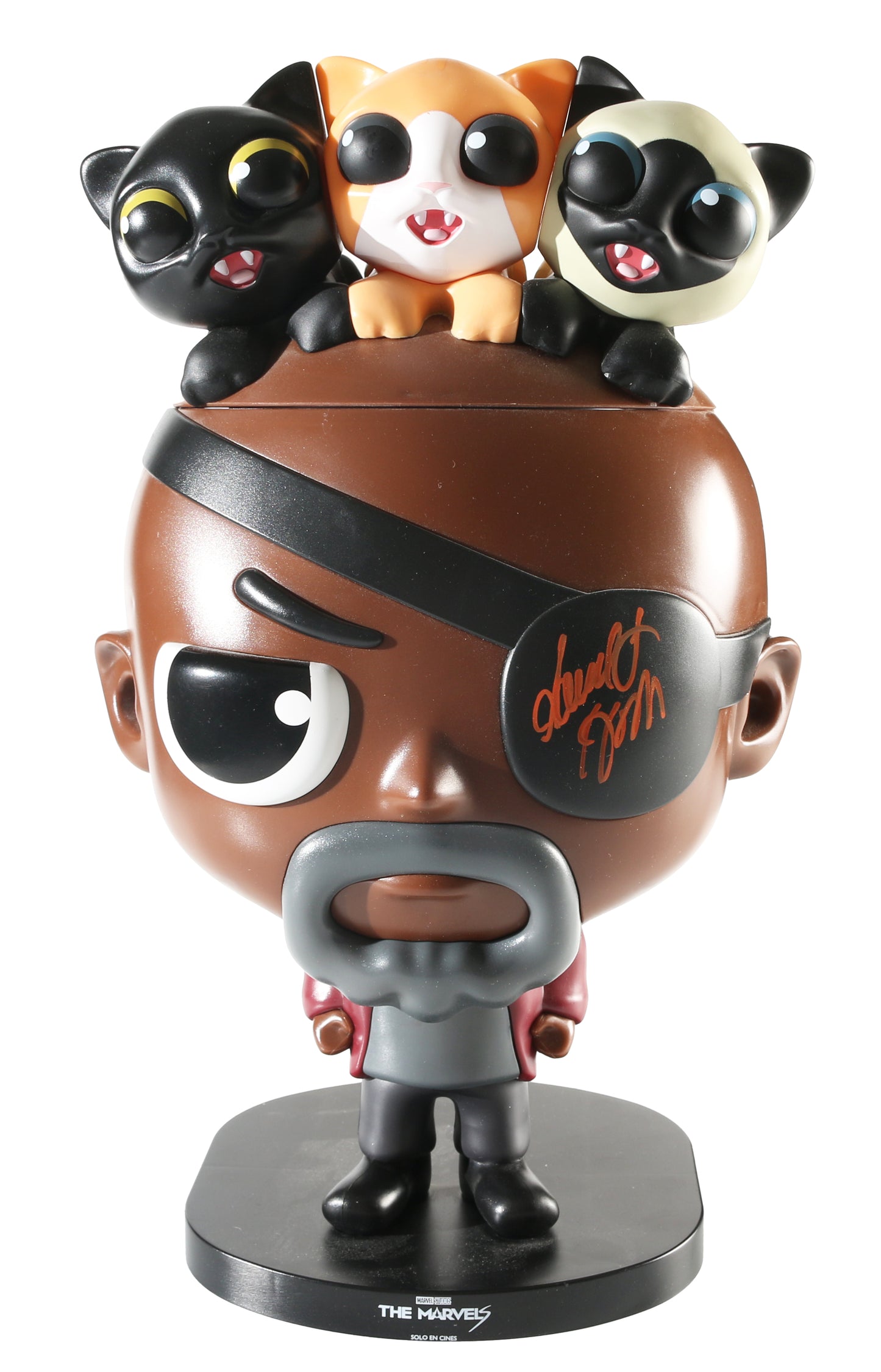 
                  
                    Samuel L. Jackson as Nick Fury in Captain Marvel (Beckett Witnessed) Signed Popcorn Bucket
                  
                