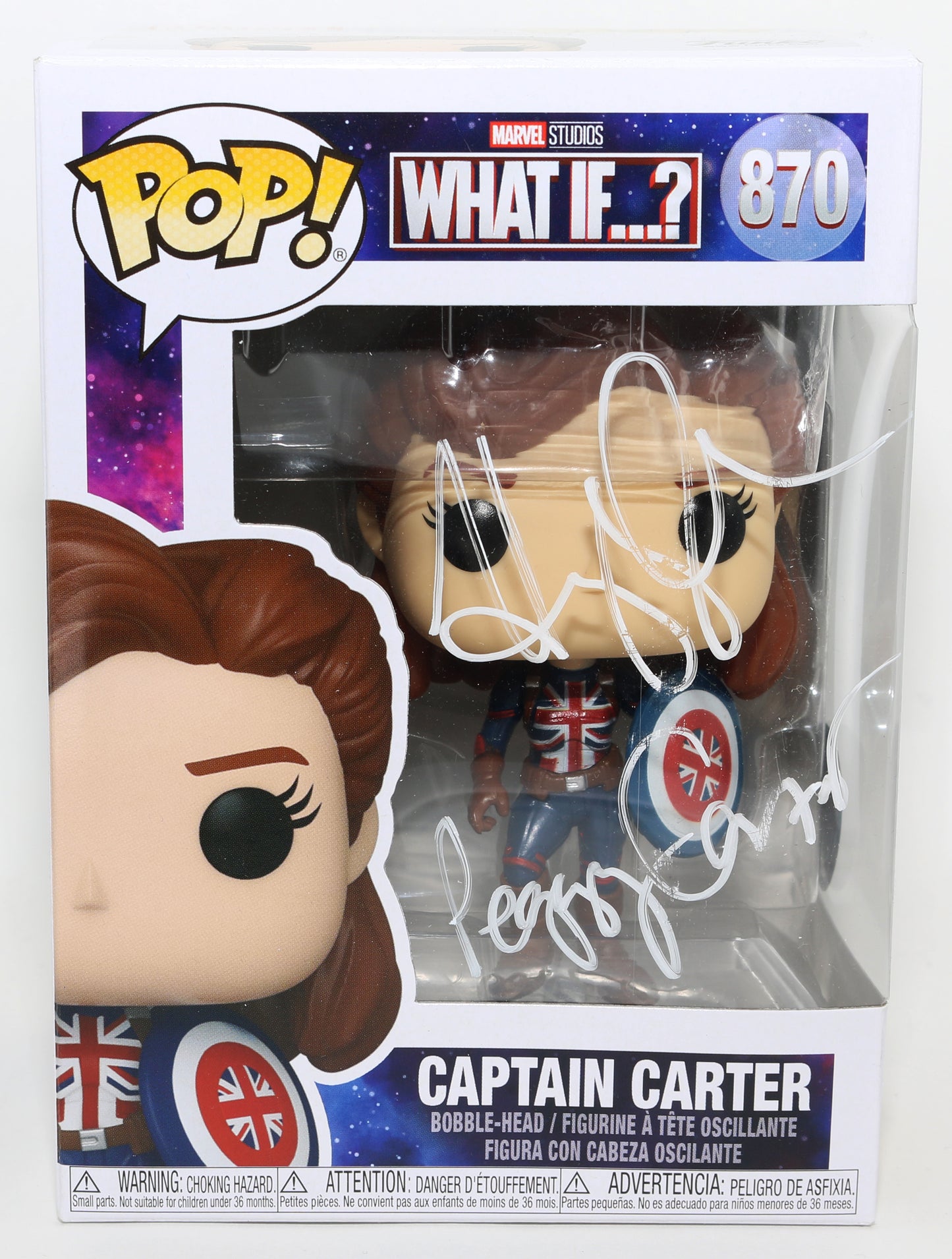 
                  
                    Hayley Atwell as Captain Carter in Marvel's What If...? (SWAU) Signed Funko POP! #870 with Character Name
                  
                