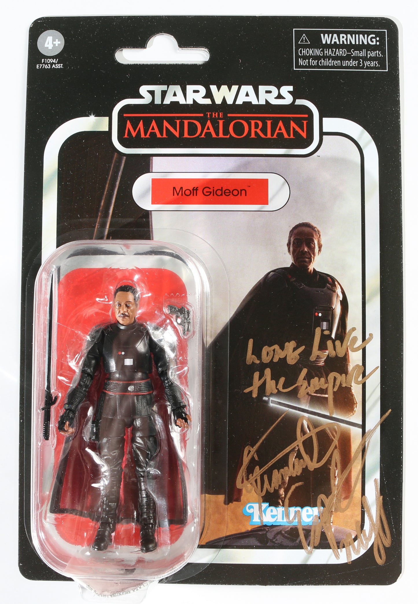
                  
                    Giancarlo Esposito as Moff Gideon in Star Wars: The Mandalorian (JSA) Signed (Kenner Hasbro The Vintage Collection) Action Figure with Character Name & Quote
                  
                