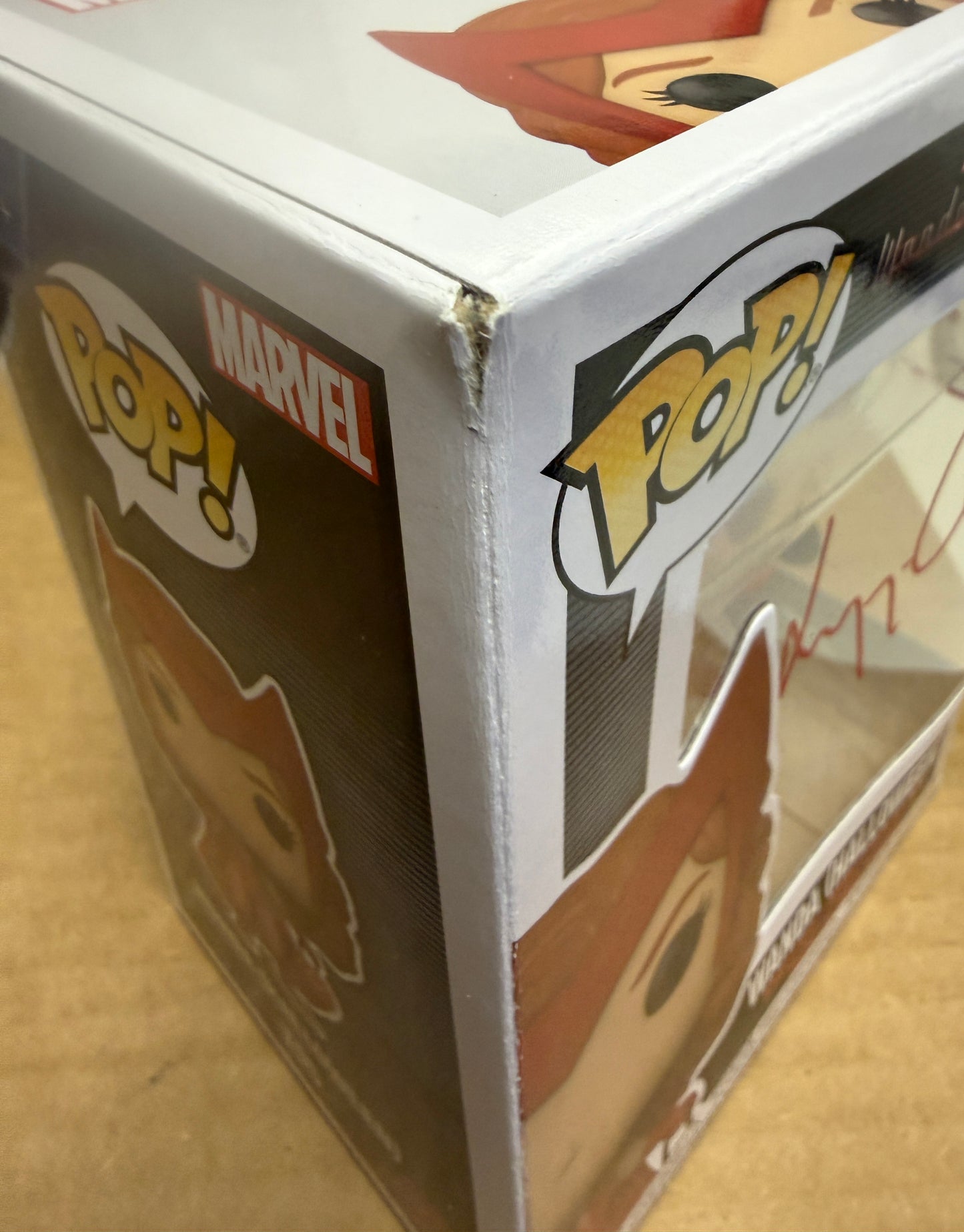 
                  
                    Elizabeth Olsen as Wanda [Halloween] in WandaVision (Beckett Witnessed) Signed Funko POP! #715 with Quote
                  
                