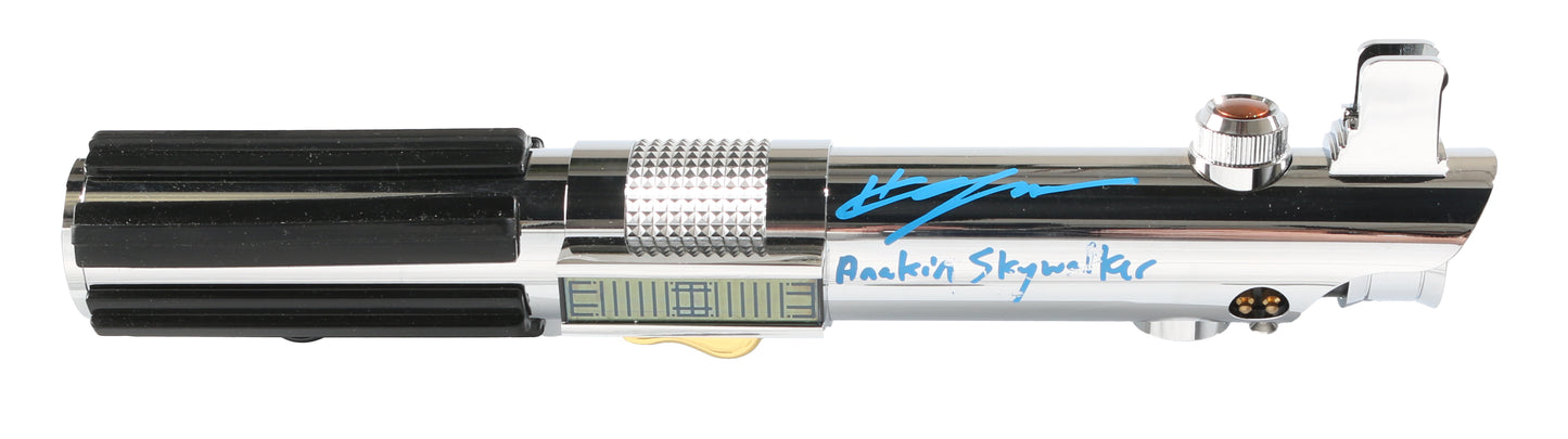 
                  
                    Anakin Skywalker from Star Wars Prop Replica Lightsaber (JSA) Signed by Hayden Christensen with Character Name
                  
                