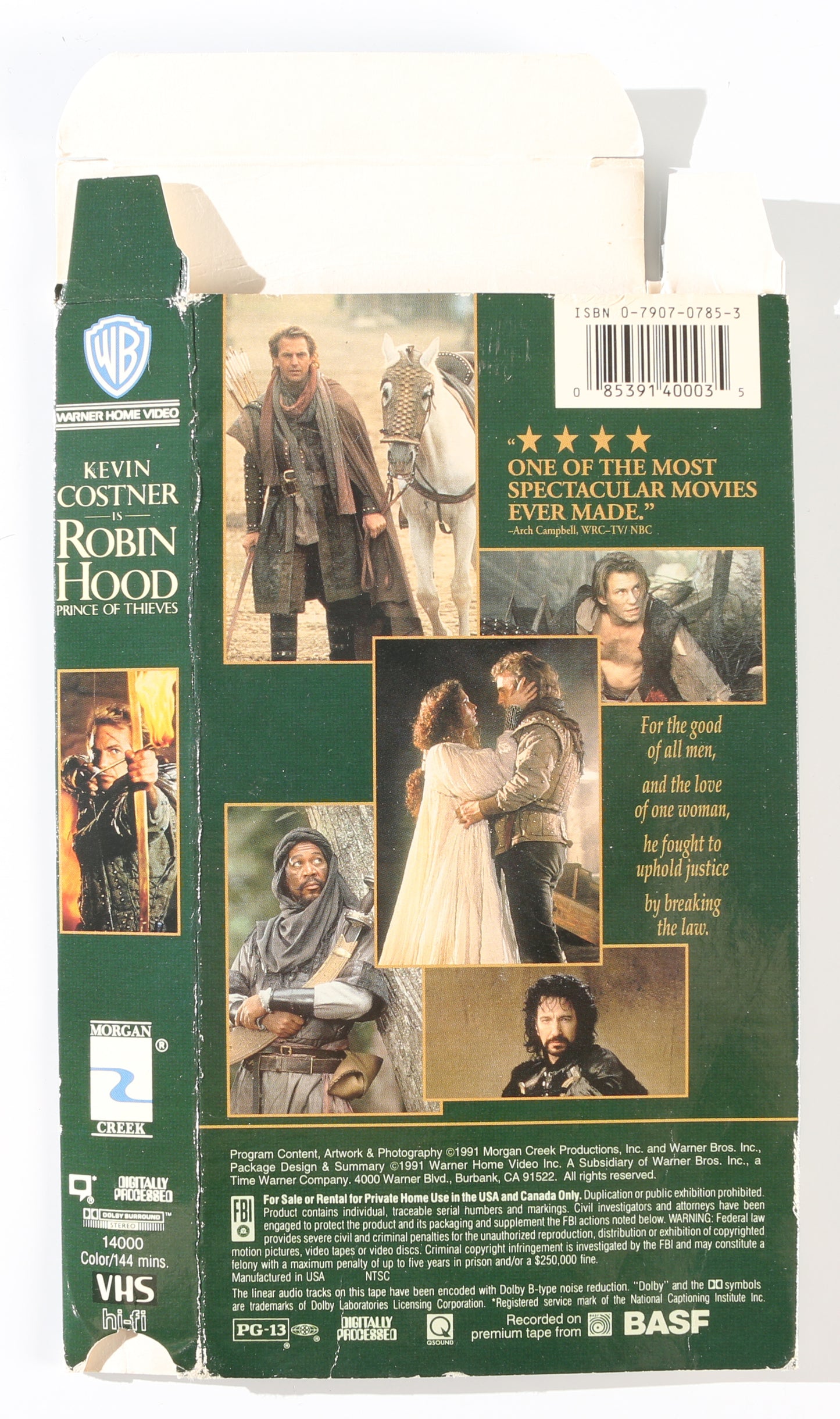 
                  
                    Alan Rickman as the Sheriff of Nottingham & Christian Slater as Will Scarlett in Robin Hood: Prince of Thieves Signed VHS Cover
                  
                