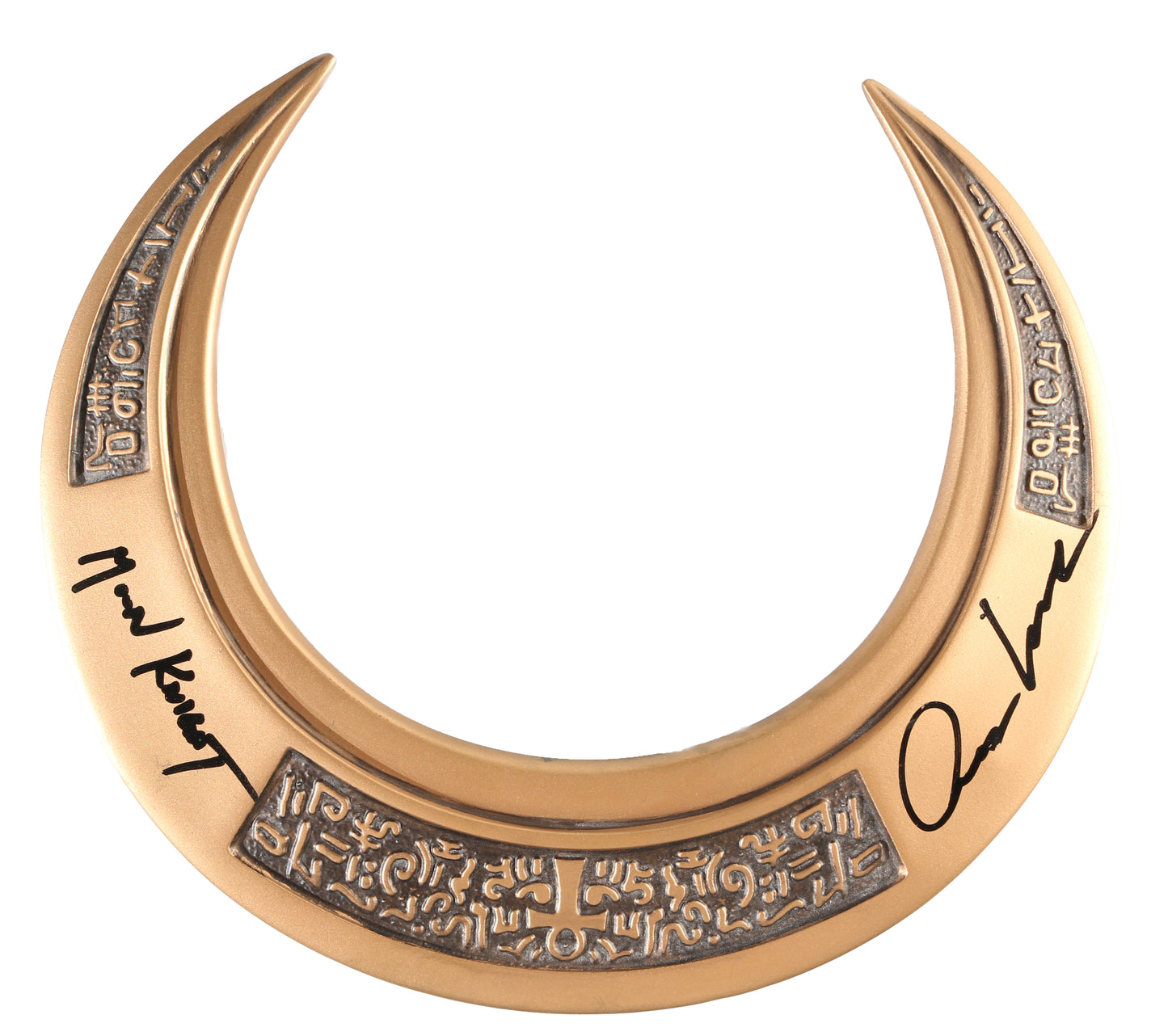 
                  
                    Moon Knight Prop Replica Crescent Blade Signed by Oscar Isaac with Character Name
                  
                