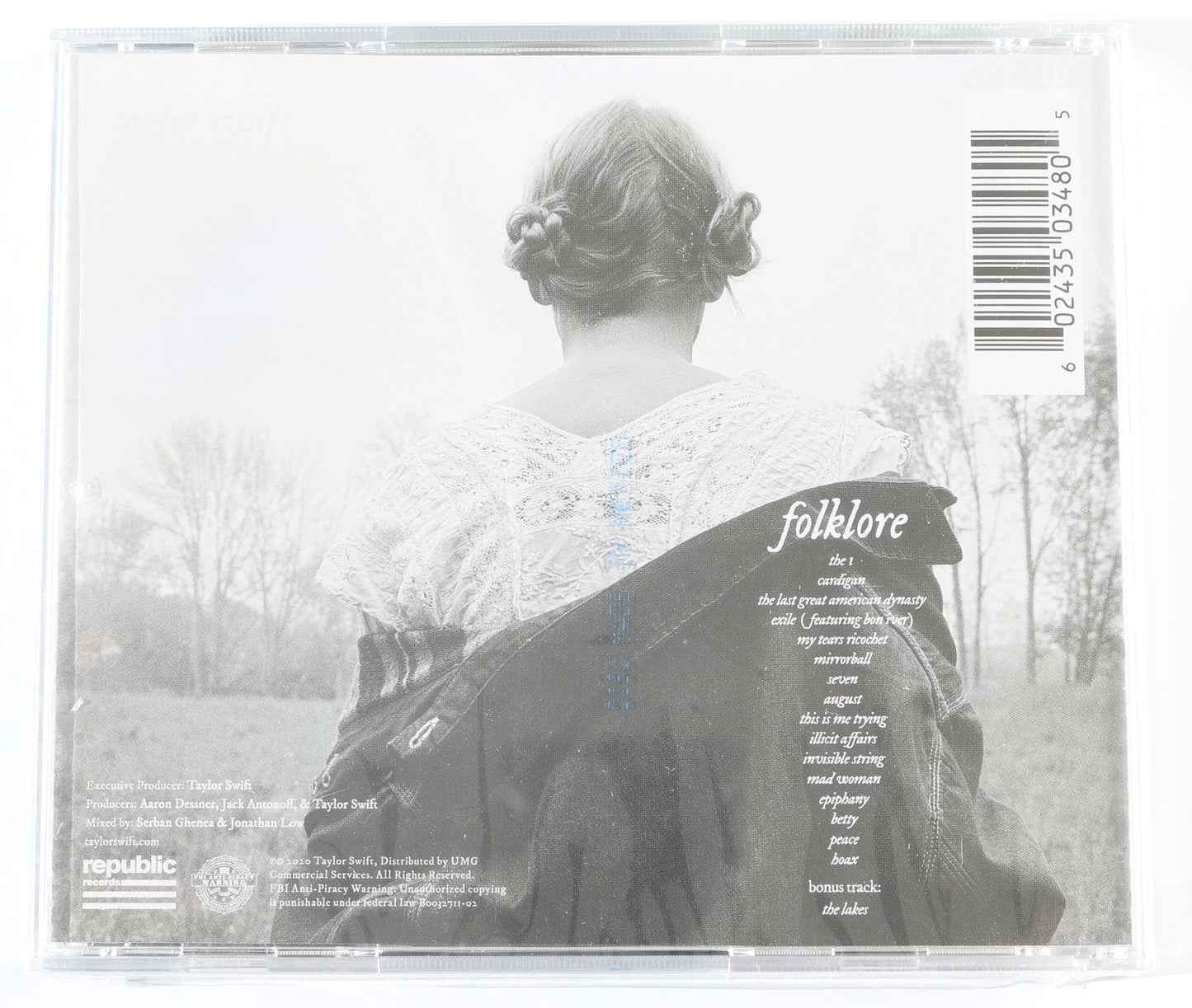 
                  
                    Taylor Swift: Folklore Album Sealed CD Cover Signed by Taylor Swift
                  
                
