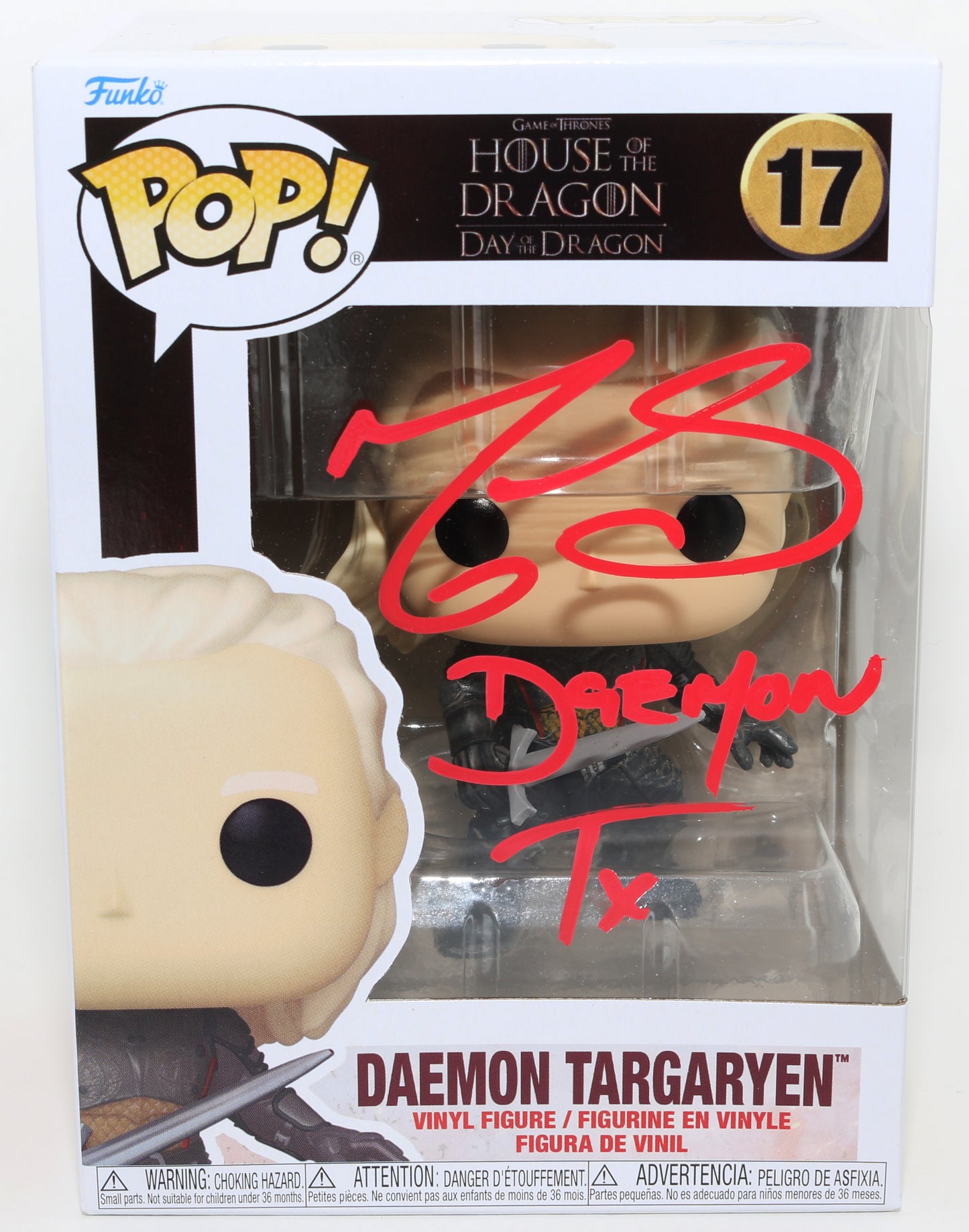 
                  
                    Matt Smith as Daemon Targaryen in HBO's House of the Dragon Signed Funko POP! #17 with Character Name
                  
                