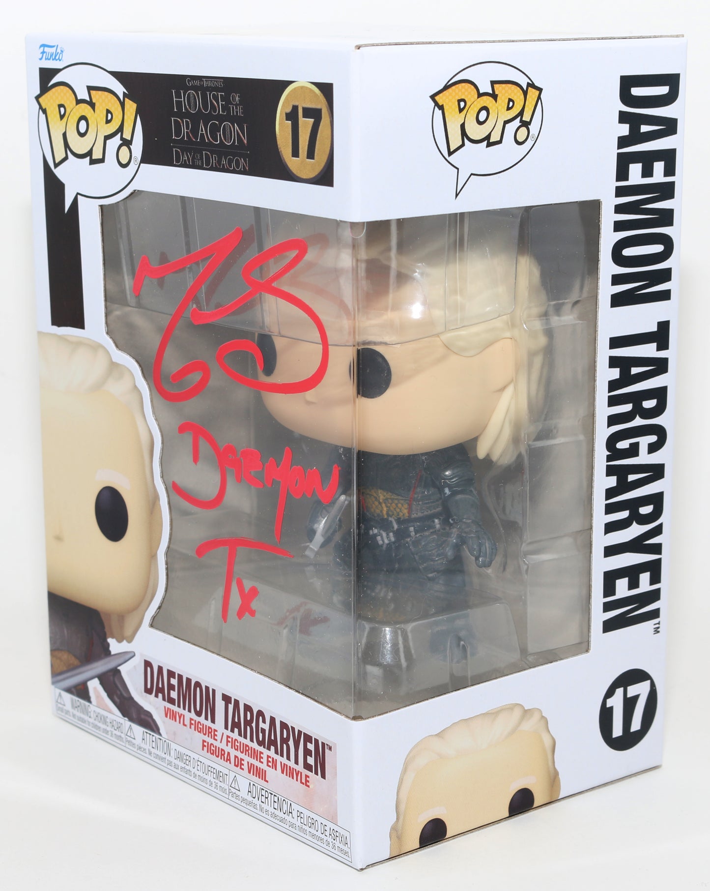 
                  
                    Matt Smith as Daemon Targaryen in HBO's House of the Dragon Signed Funko POP! #17 with Character Name
                  
                