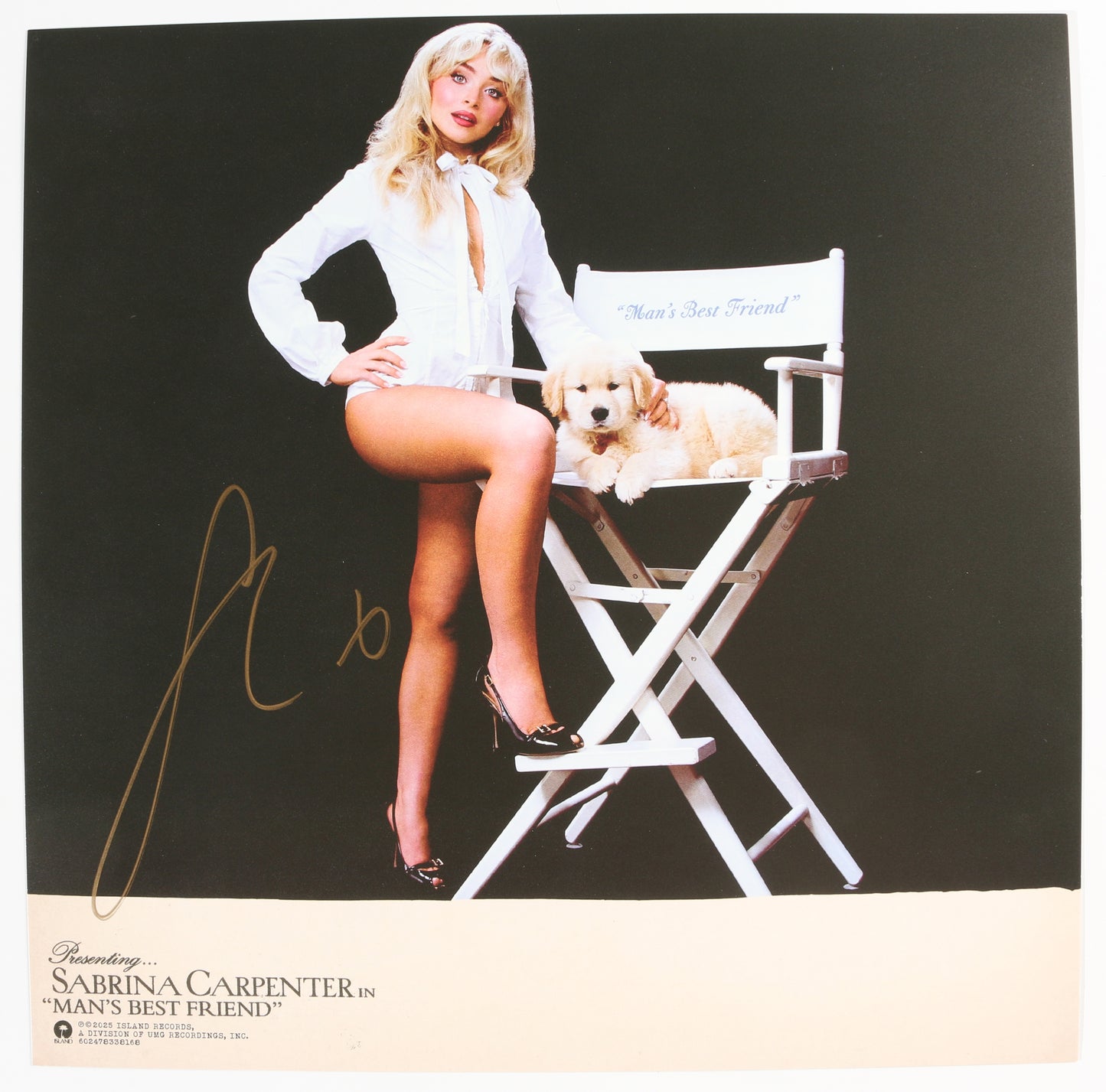 
                  
                    Sabrina Carpenter: Man's Best Friend 12" Vinyl Record with Insert Signed by Sabrina Carpenter
                  
                