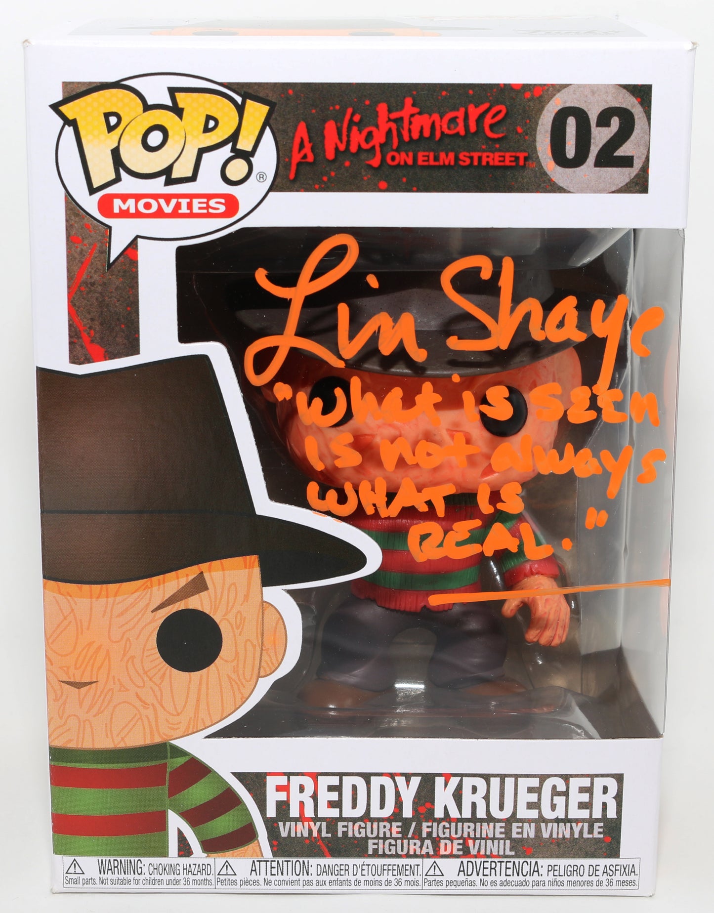 
                  
                    Lin Shaye as Teacher in A Nightmare on Elm Street Signed Funko POP! #02 with Quote
                  
                