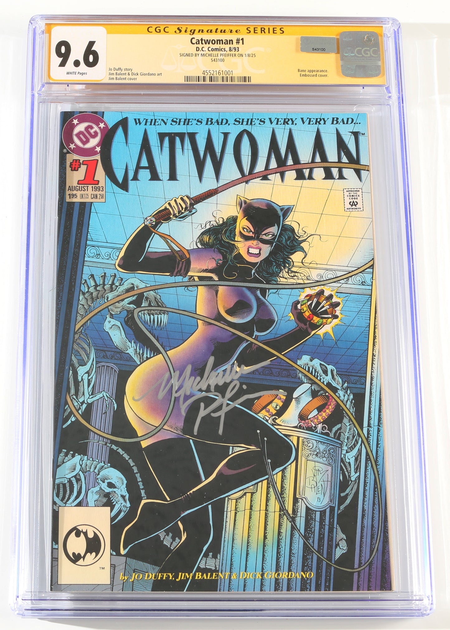 
                  
                    Catwoman #1 - Michelle Pfeiffer as Catwoman in Batman Returns (CGC Signature Series 9.6) 1993
                  
                