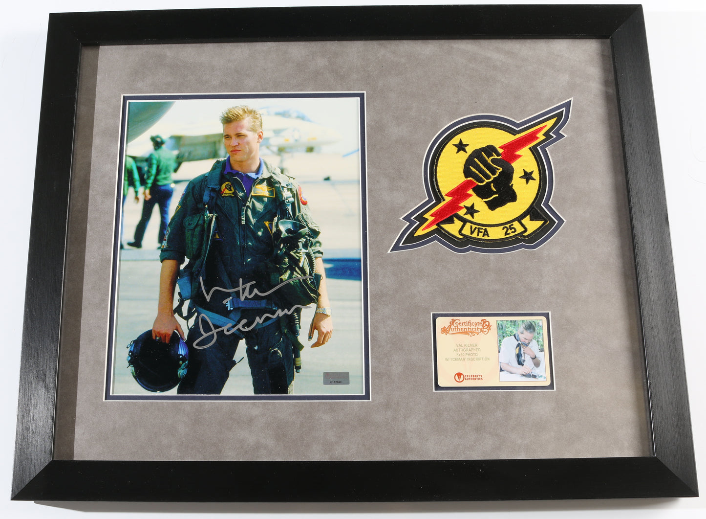 
                  
                    Val Kilmer as Tom "Iceman" Kazansky in Top Gun (Celebrity Authentics) Framed Signed 8x10 Photo with Character Name
                  
                