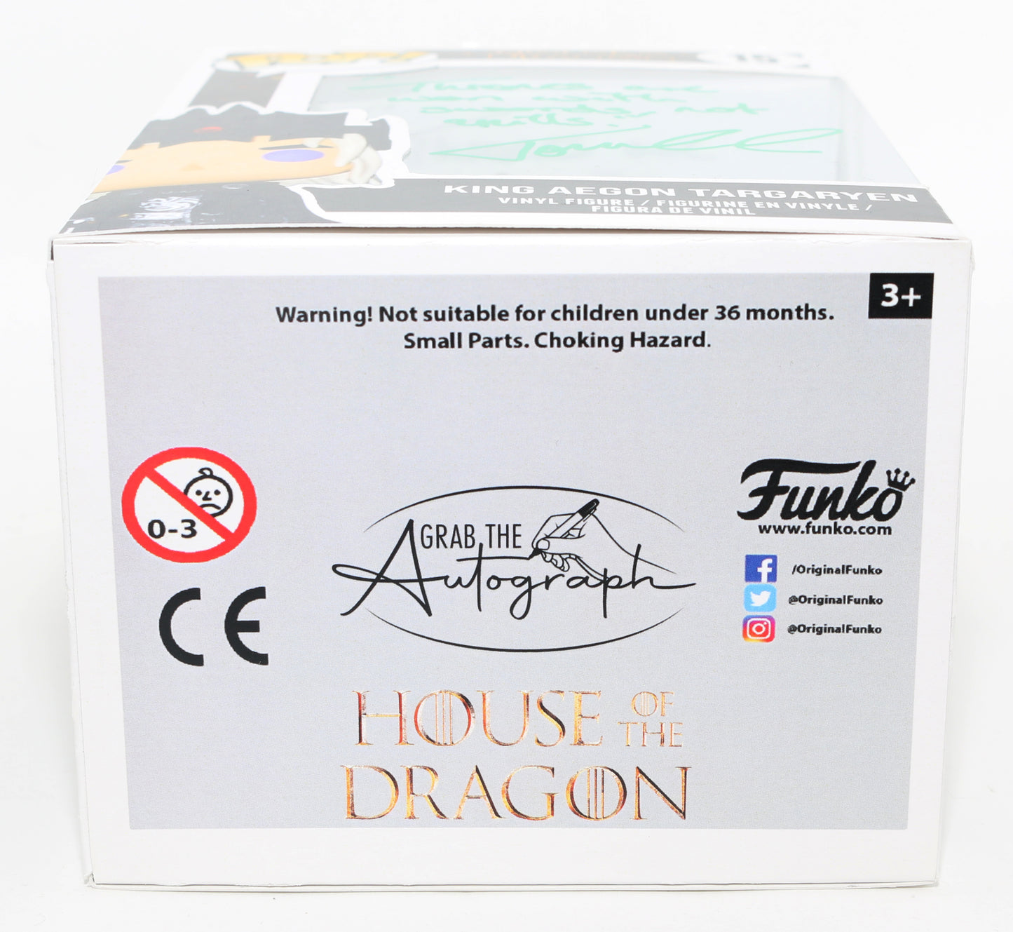 
                  
                    Tom Glynn as King Aegon Targaryen in HBO's House of the Dragon Signed Funko POP! #15 Custom Box with Quote
                  
                