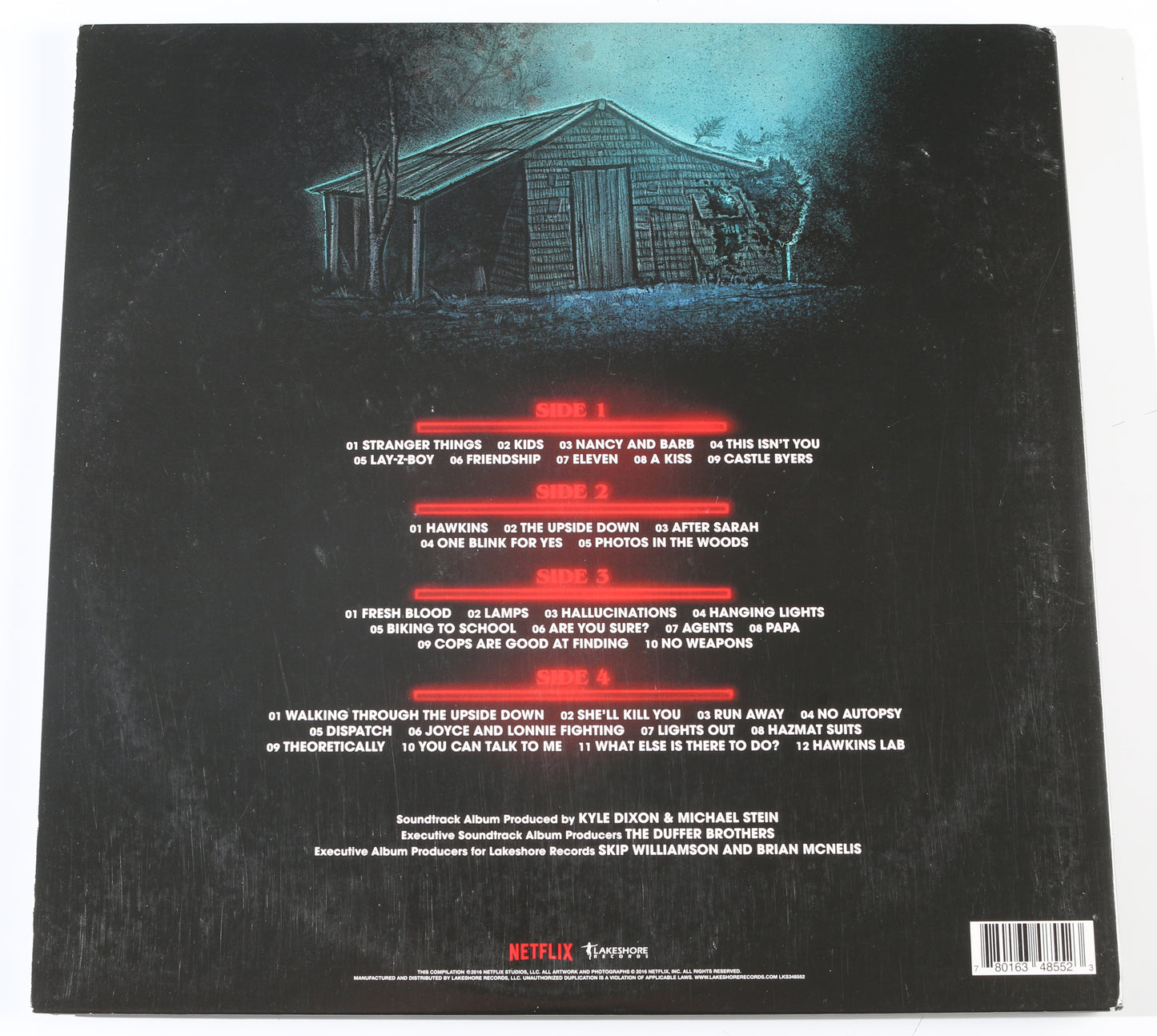 
                  
                    Stranger Things Soundtrack LP 12" Vinyl Record Cast Signed by David Harbour, Joe Keery, Noah Schnapp, Millie Bobby Brown, Matthew Modine, Shannon Purser, Composers: Michael Stein & Kyle Dixon, Producer: Shawn Levy, & Co-Creators: Matt & Ross Duffer
                  
                