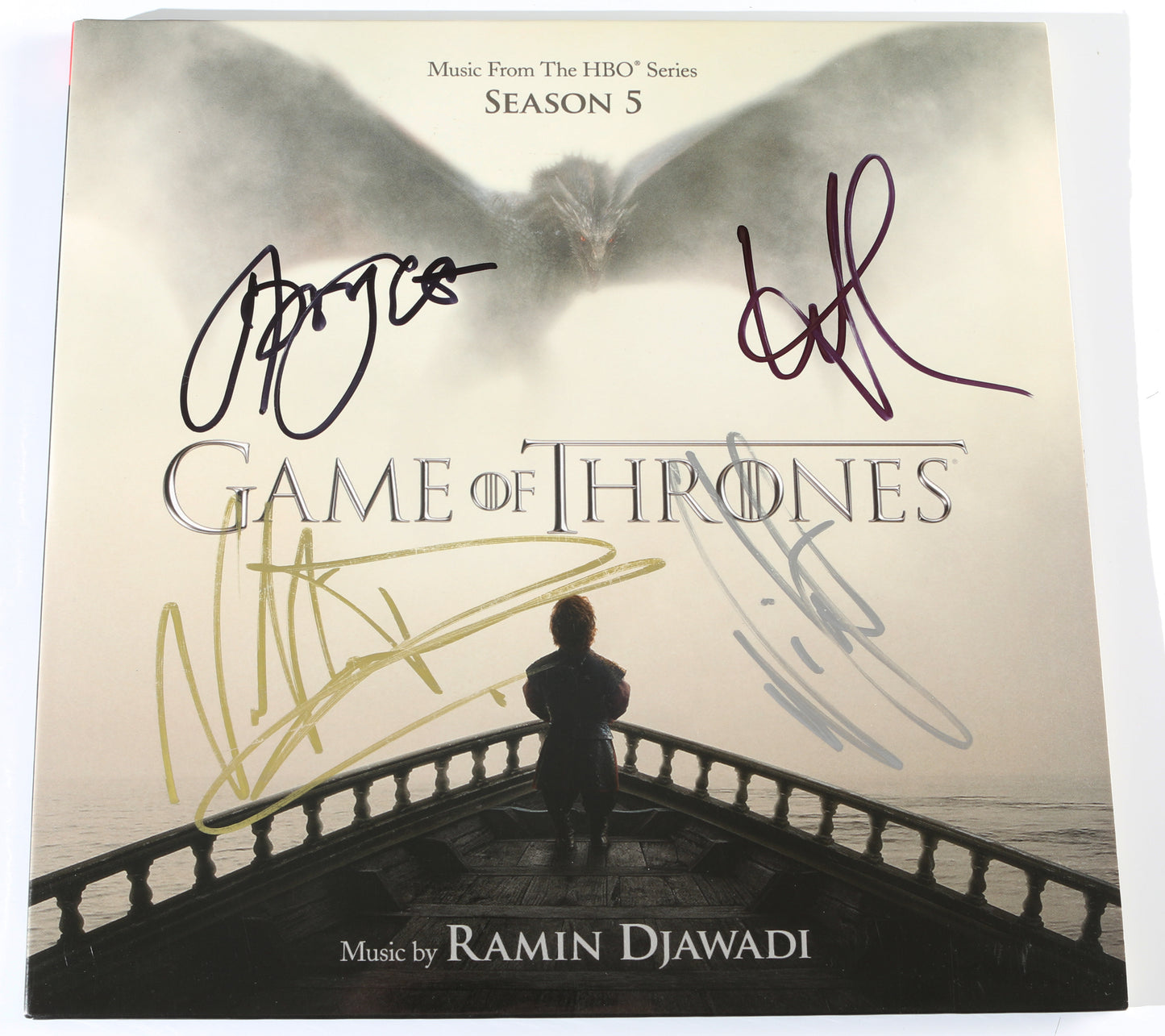 
                  
                    Game of Thrones 12" Vinyl Record Soundtrack Cast Signed by Lena Headey, Natalie Dormer, Nikolaj Coster-Waldau, & Jonathan Pryce
                  
                