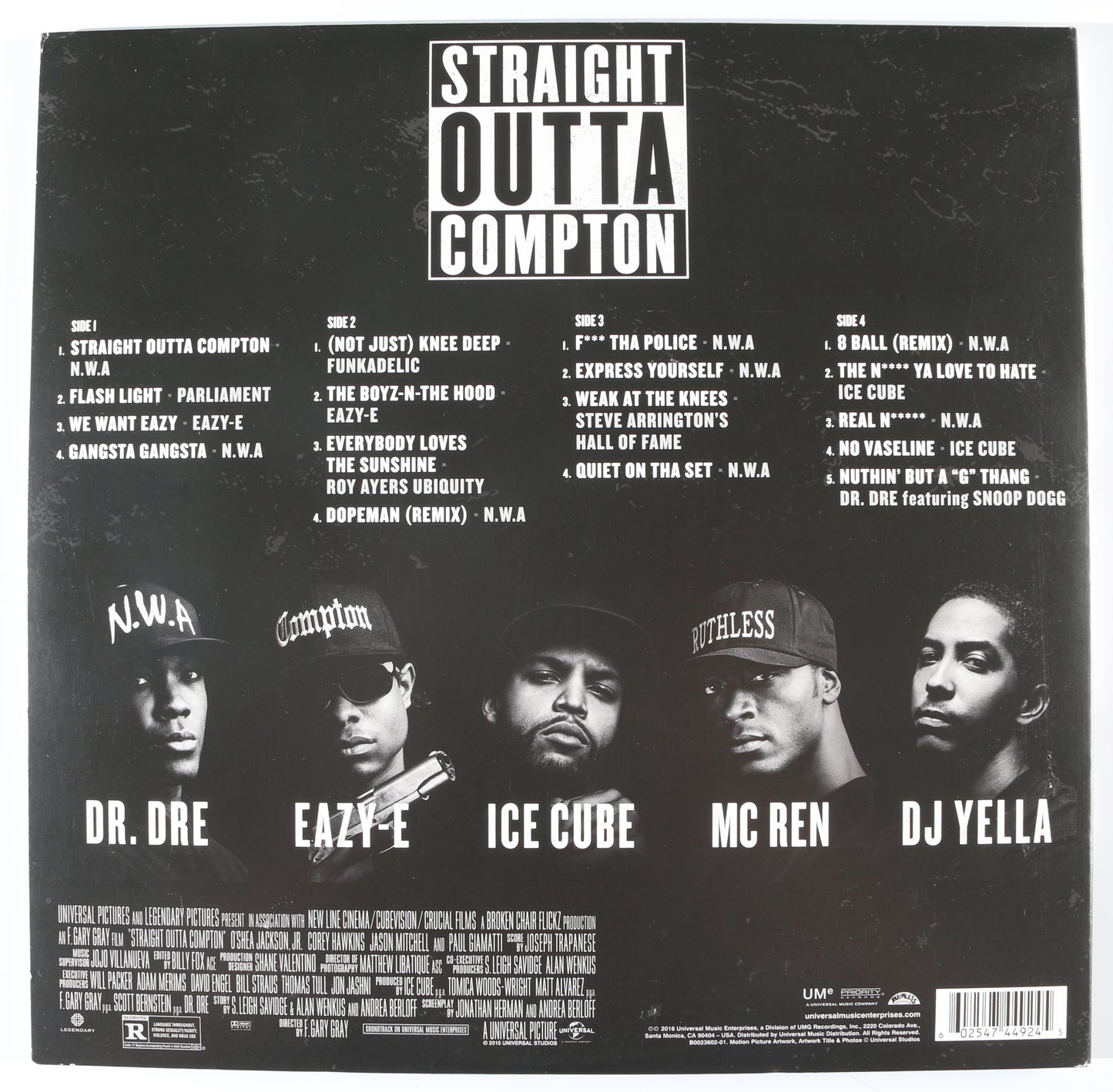 
                  
                    Jason Mitchell as Eric "Eazy-E" Wright & Paul Giamatti as Jerry Heller in Straight Outta Compton Signed 12" Vinyl Record Soundtrack
                  
                