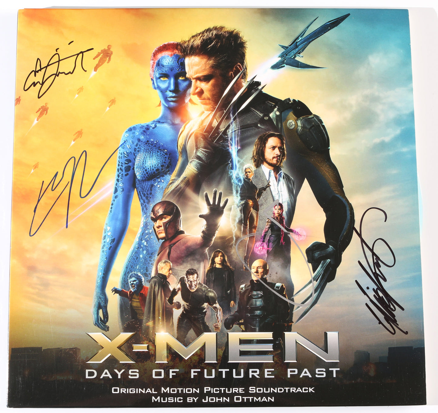 
                  
                    X-Men: Days of Future Past 12" Vinyl Record Soundtrack Cast Signed by Hugh Jackman, Elliot Page, Evan Jonigkeit, & Comics Creator: Chris Claremont
                  
                