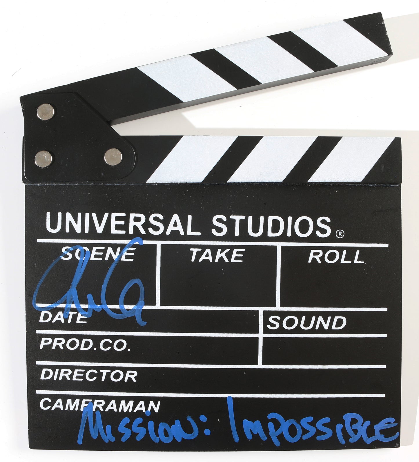 
                  
                    Christopher McQuarrie Writer of The Usual Suspects and the Director of Jack Reacher & Four Mission: Impossible Movies Signed Prop Replica Mini Clapperboard
                  
                