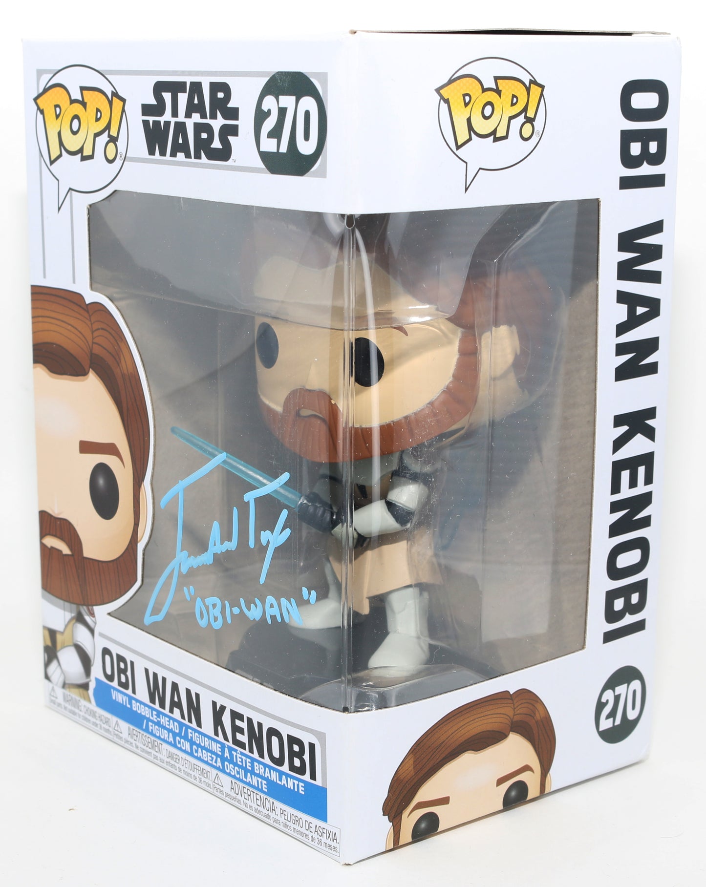 
                  
                    James Arnold Taylor as Obi-Wan Kenobi in Star Wars: The Clone Wars Signed Funko POP! #270 with Character Name
                  
                