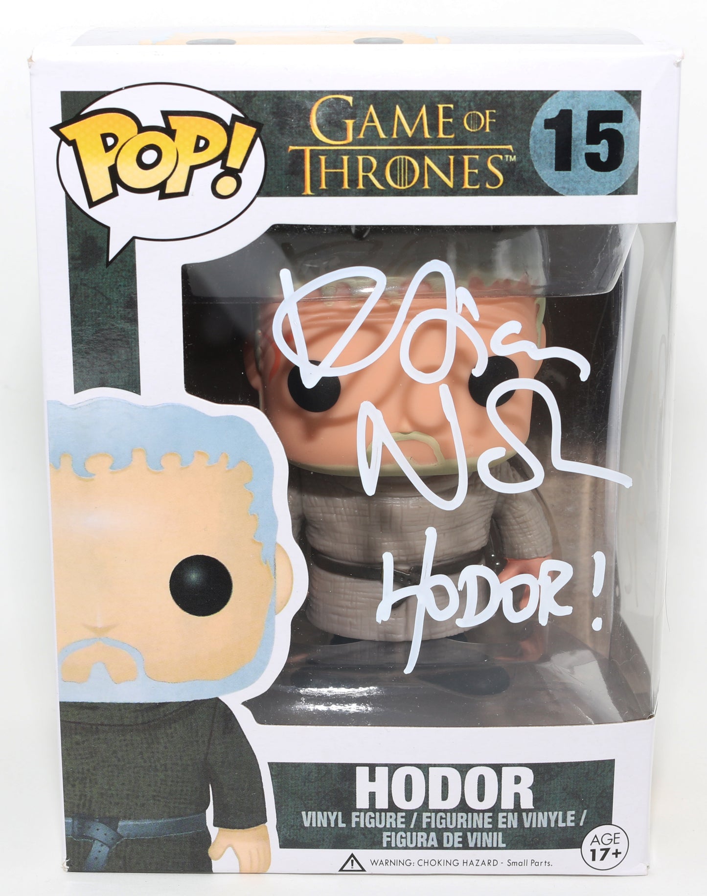 
                  
                    Kristian Nairn as Hodor in Game of Thrones Signed Funko POP! #15 with Character Name
                  
                