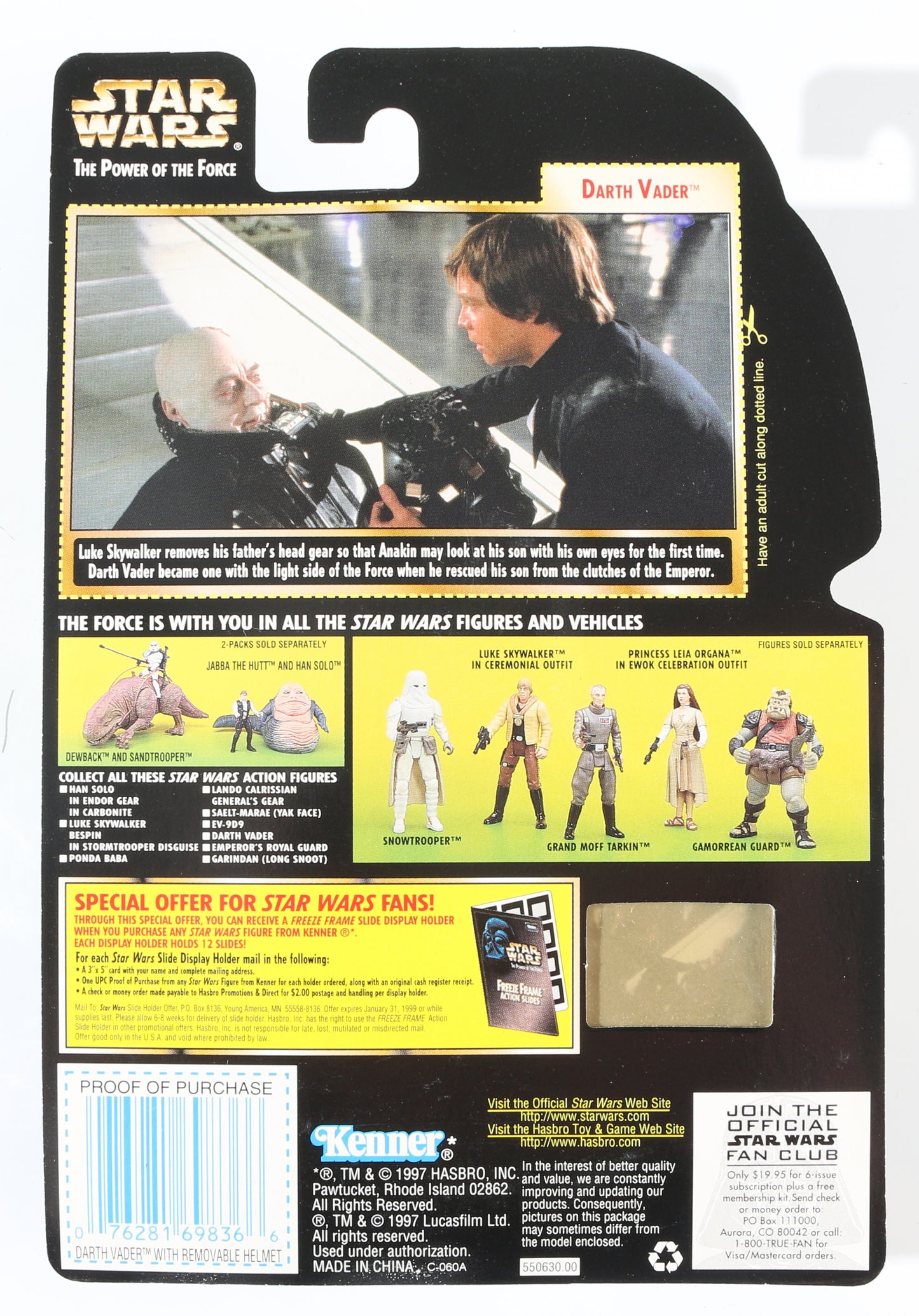 
                  
                    Dave Prowse as Darth Vader in Star Wars: Return of the Jedi Signed Kenner Power of the Force Action Figure with Character Name
                  
                