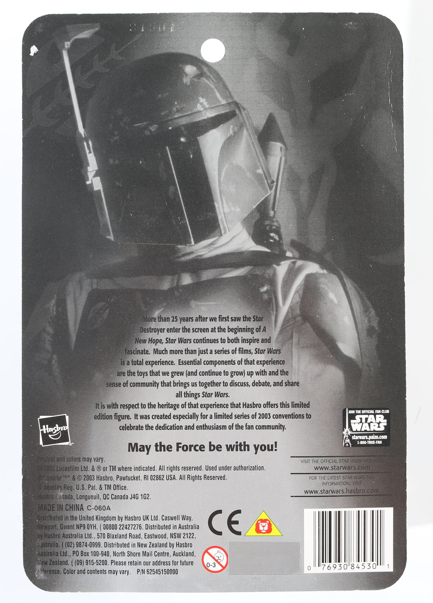 
                  
                    Jeremy Bulloch as Boba Fett in Star Wars: The Empire Strikes Back Signed Hasbro 2003 Convention Action Figure with Character Name
                  
                