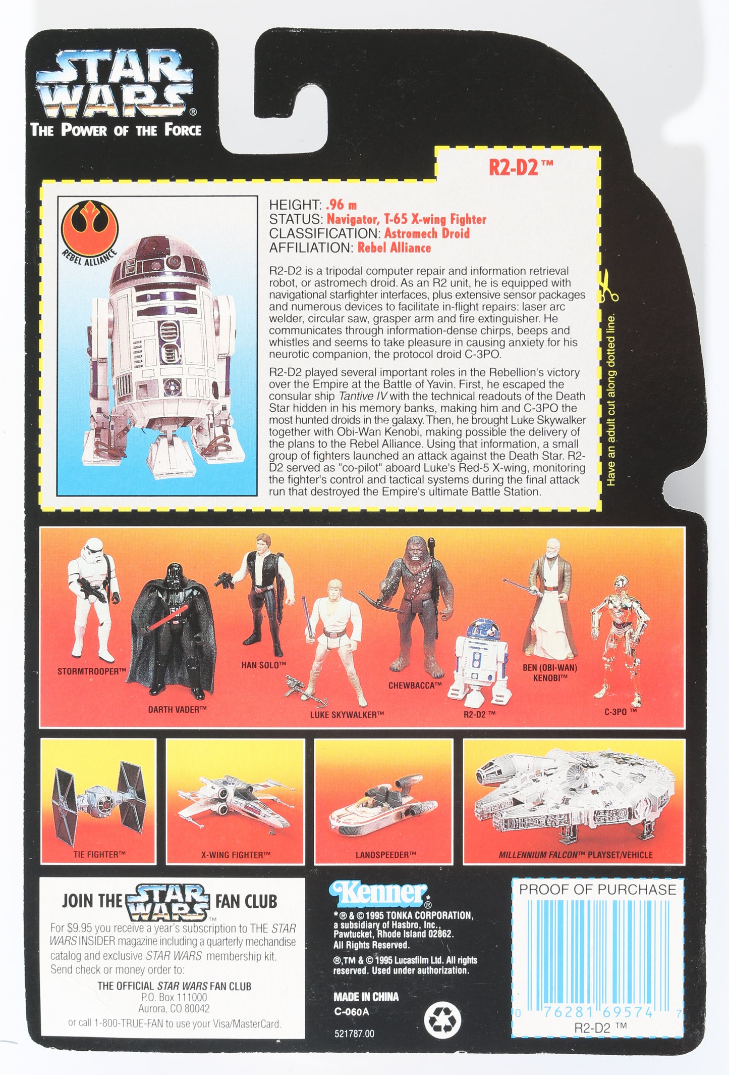
                  
                    Kenny Baker as R2-D2 in Star Wars: A New Hope Signed Kenner Power of the Force Action Figure with Character Name
                  
                