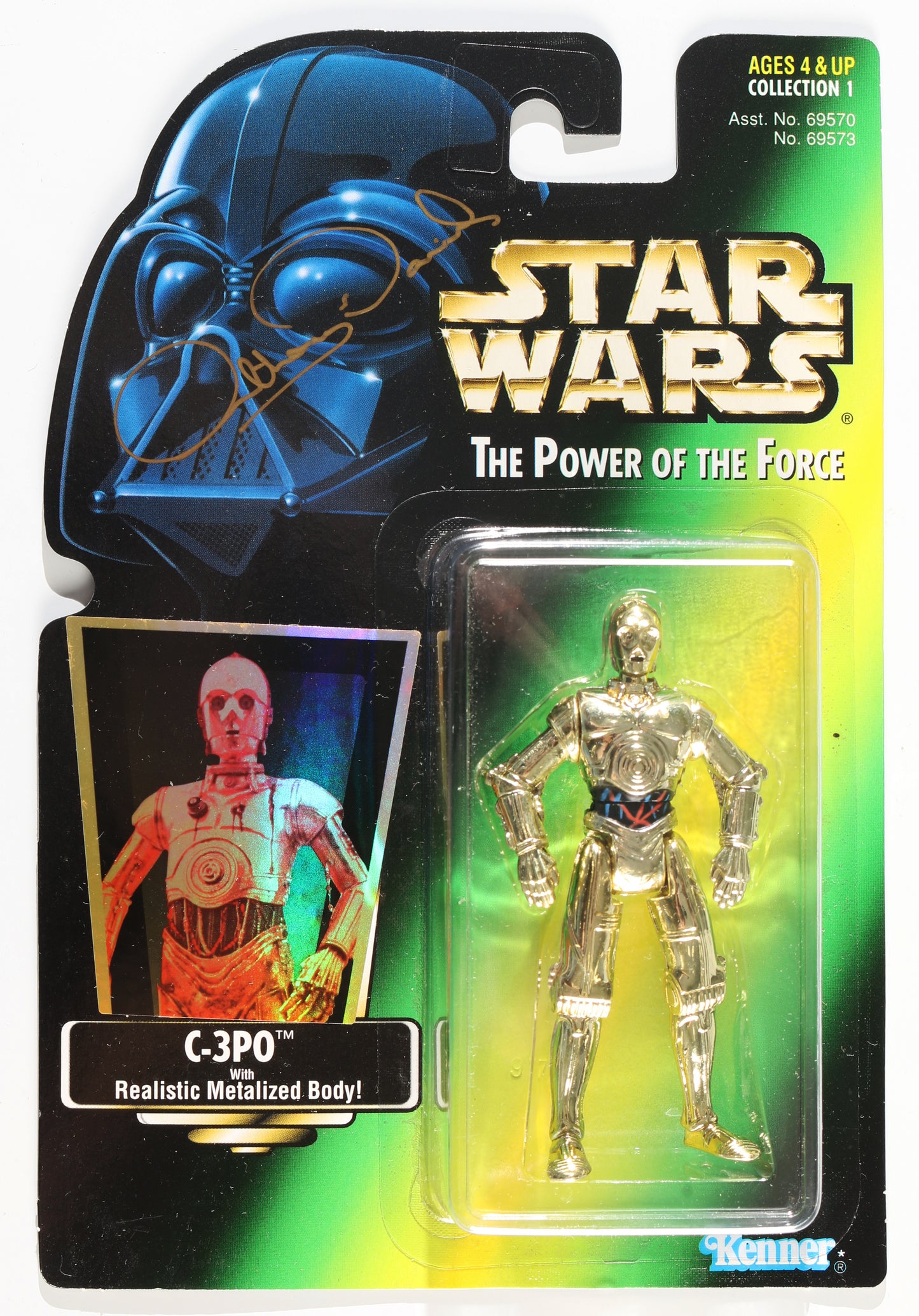 
                  
                    Anthony Daniels as C-3PO in Star Wars Signed Kenner Power of the Force Action Figure
                  
                