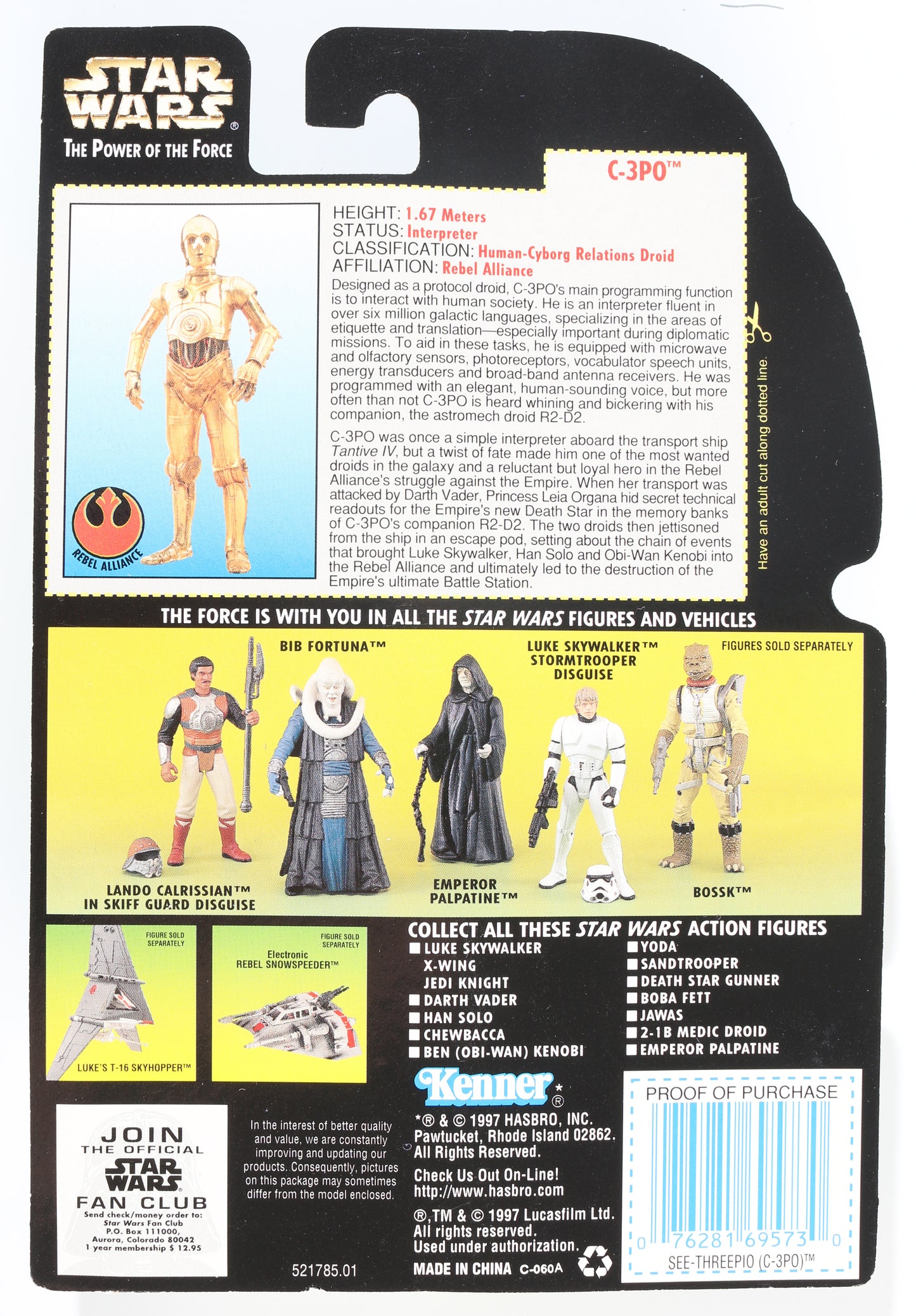 
                  
                    Anthony Daniels as C-3PO in Star Wars Signed Kenner Power of the Force Action Figure
                  
                