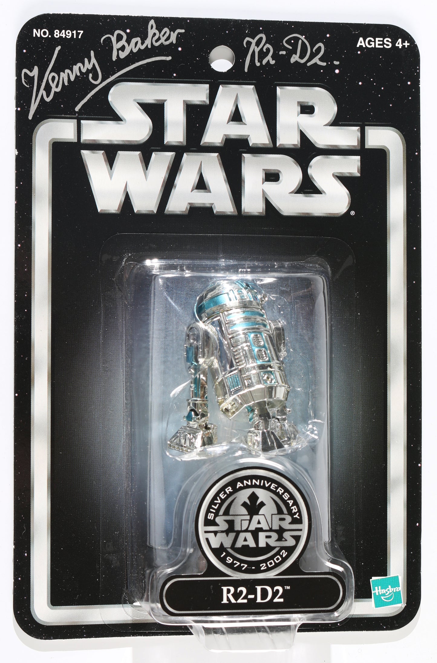 
                  
                    Kenny Baker as R2-D2 in Star Wars Signed Hasbro 2003 Convention Action Figure with Character Name
                  
                