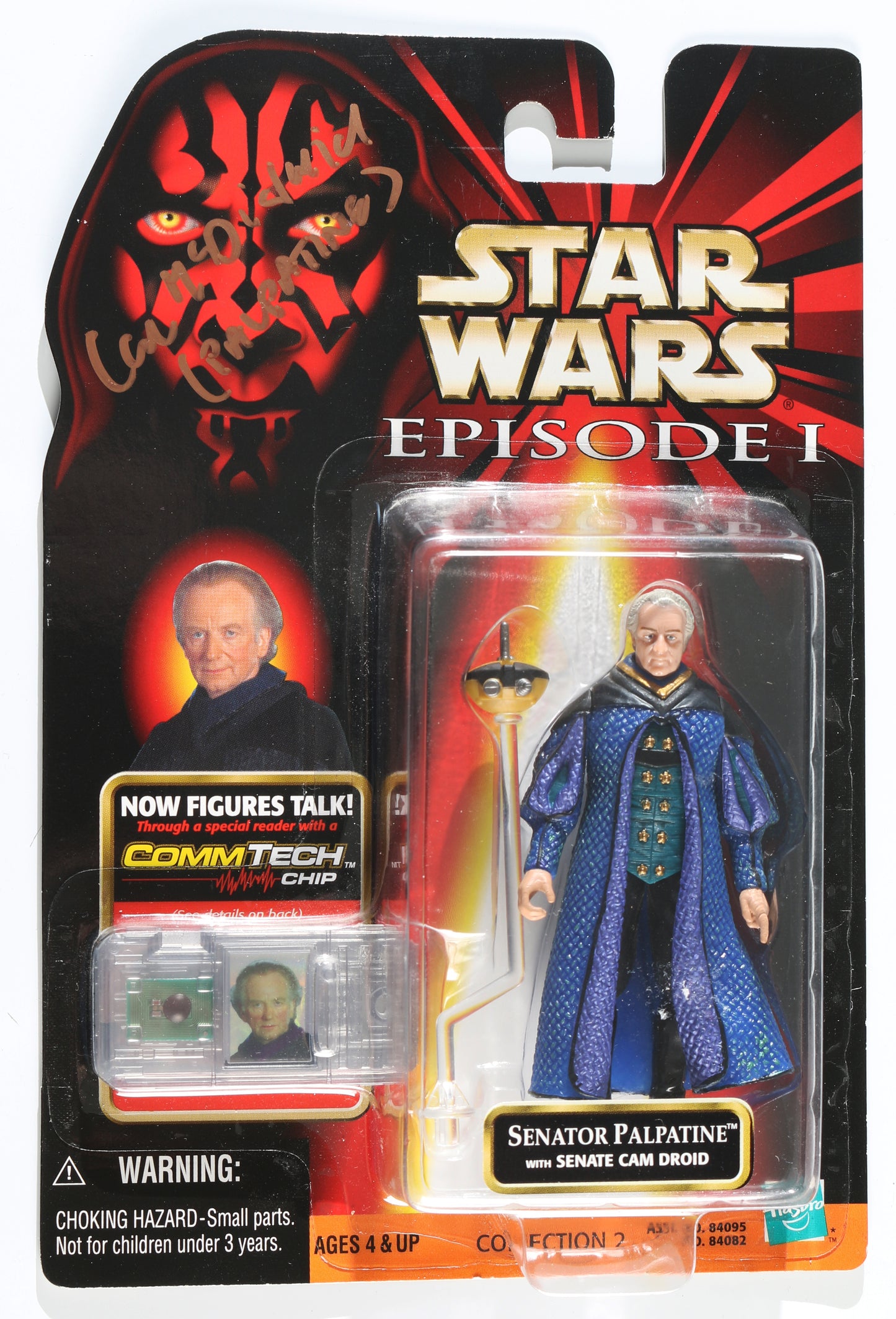 
                  
                    Ian McDiarmid as Senator Palpatine in Star Wars Episode I: The Phantom Menace Signed Hasbro Action Figure with Character Name
                  
                