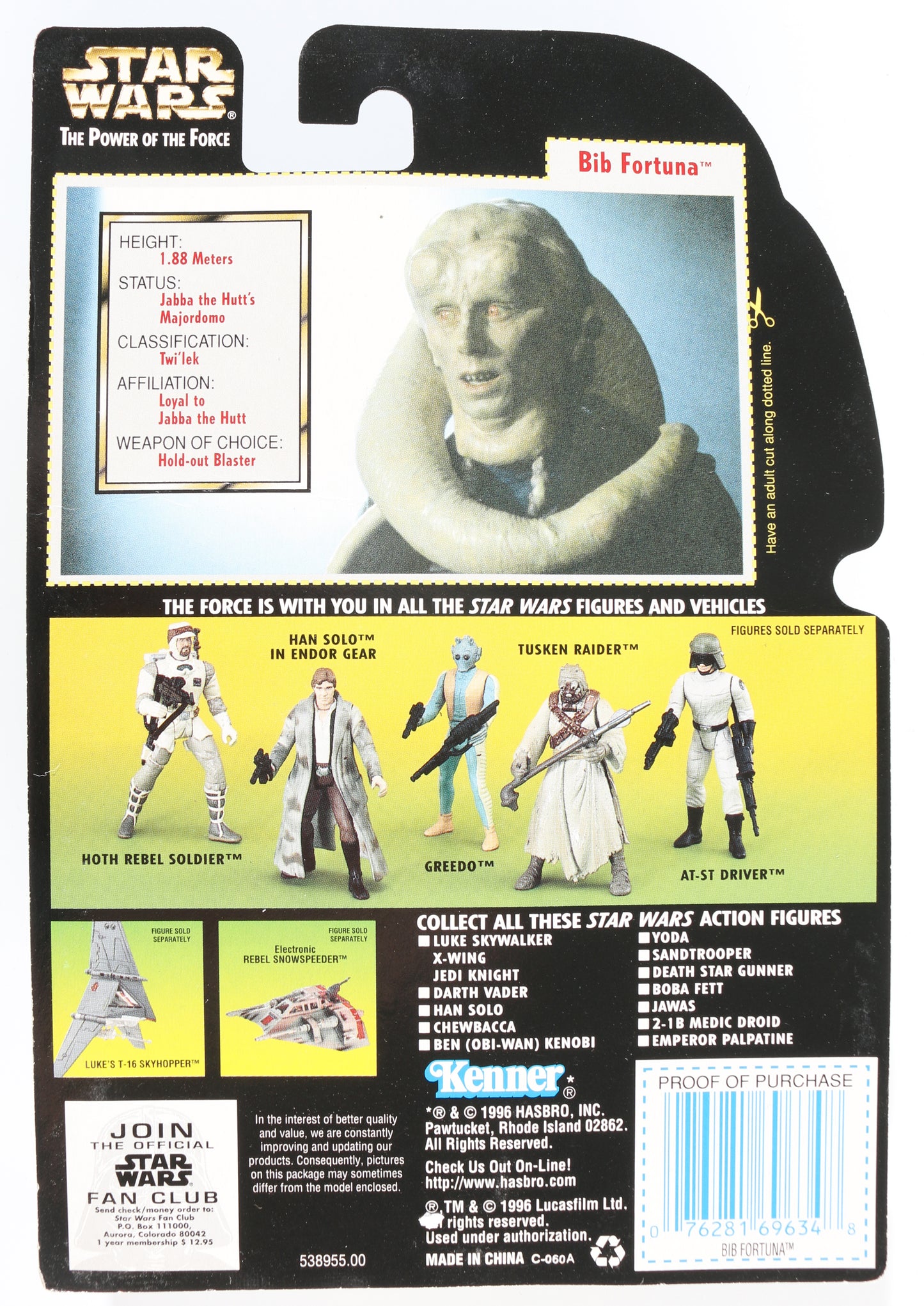 
                  
                    Michael Carter as Bib Fortuna from Star Wars: Return of the Jedi Signed Kenner Power of the Force Action Figure with Character Name
                  
                