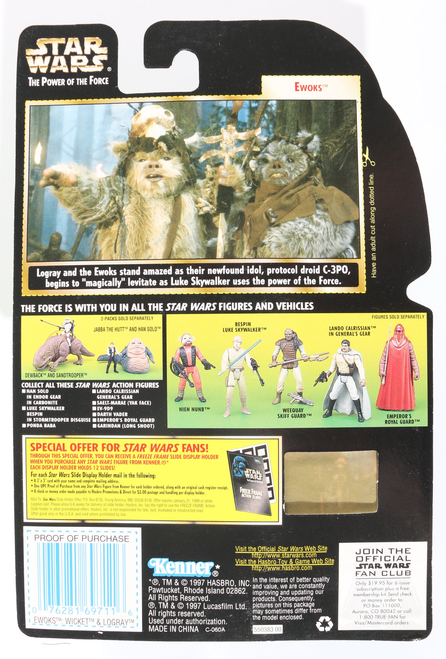 
                  
                    Warwick Davis as Wicket in Star Wars: Return of the Jedi Signed Kenner Power of the Force Action Figure with Character Name
                  
                