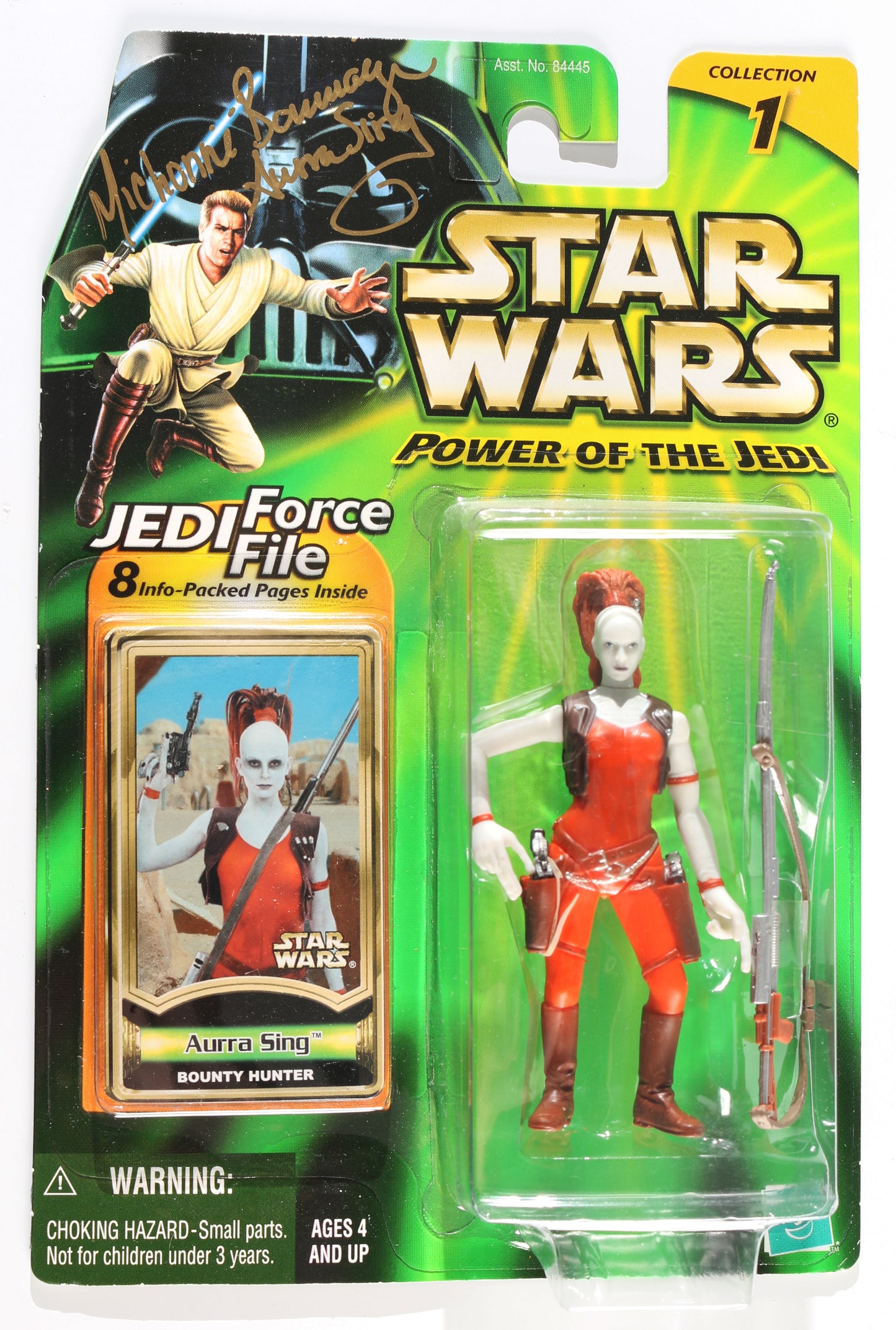 
                  
                    Michonne Bourriague as Aurra Sing in Star Wars Episode I: The Phantom Menace Signed Hasbro Power of the Jedi Action Figure with Character Name
                  
                