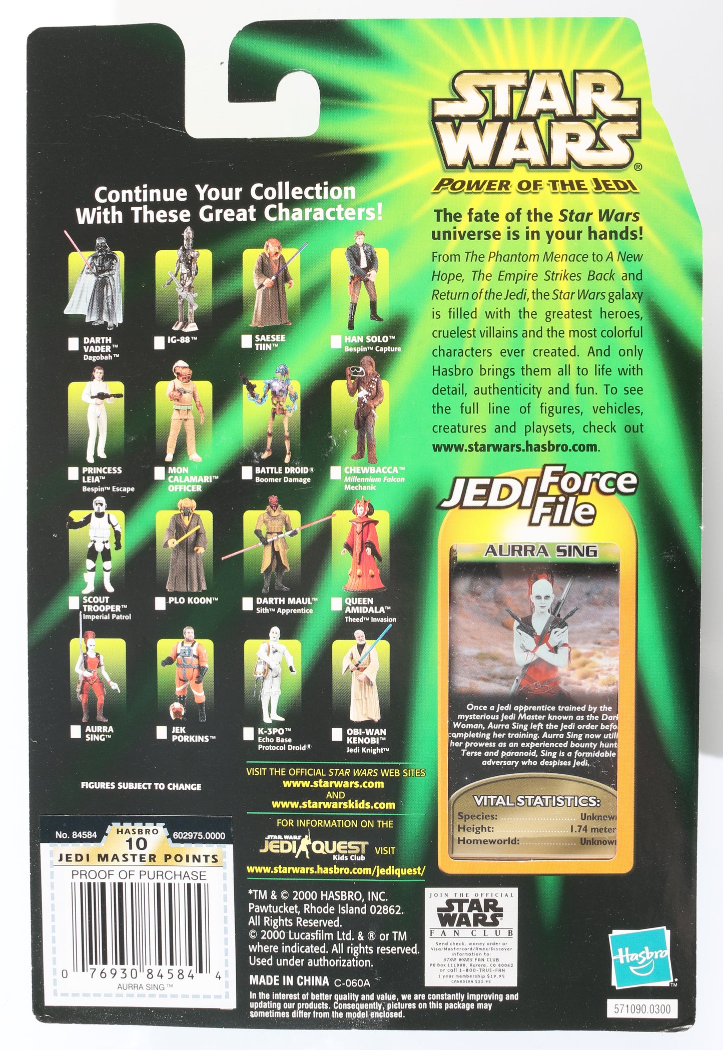 
                  
                    Michonne Bourriague as Aurra Sing in Star Wars Episode I: The Phantom Menace Signed Hasbro Power of the Jedi Action Figure with Character Name
                  
                
