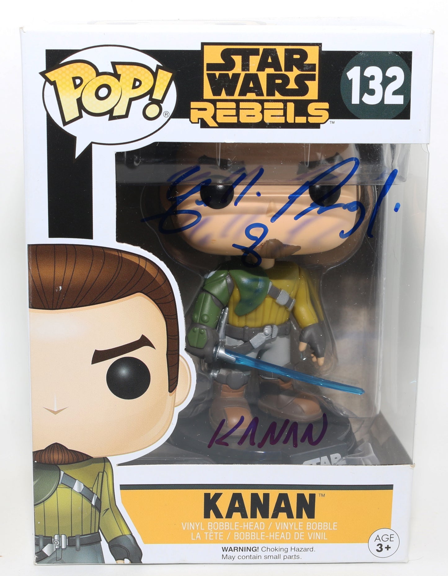 
                  
                    Freddie Prinze Jr. as Kanan in Star Wars: Rebels Signed Funko POP! #132 with Character Name
                  
                
