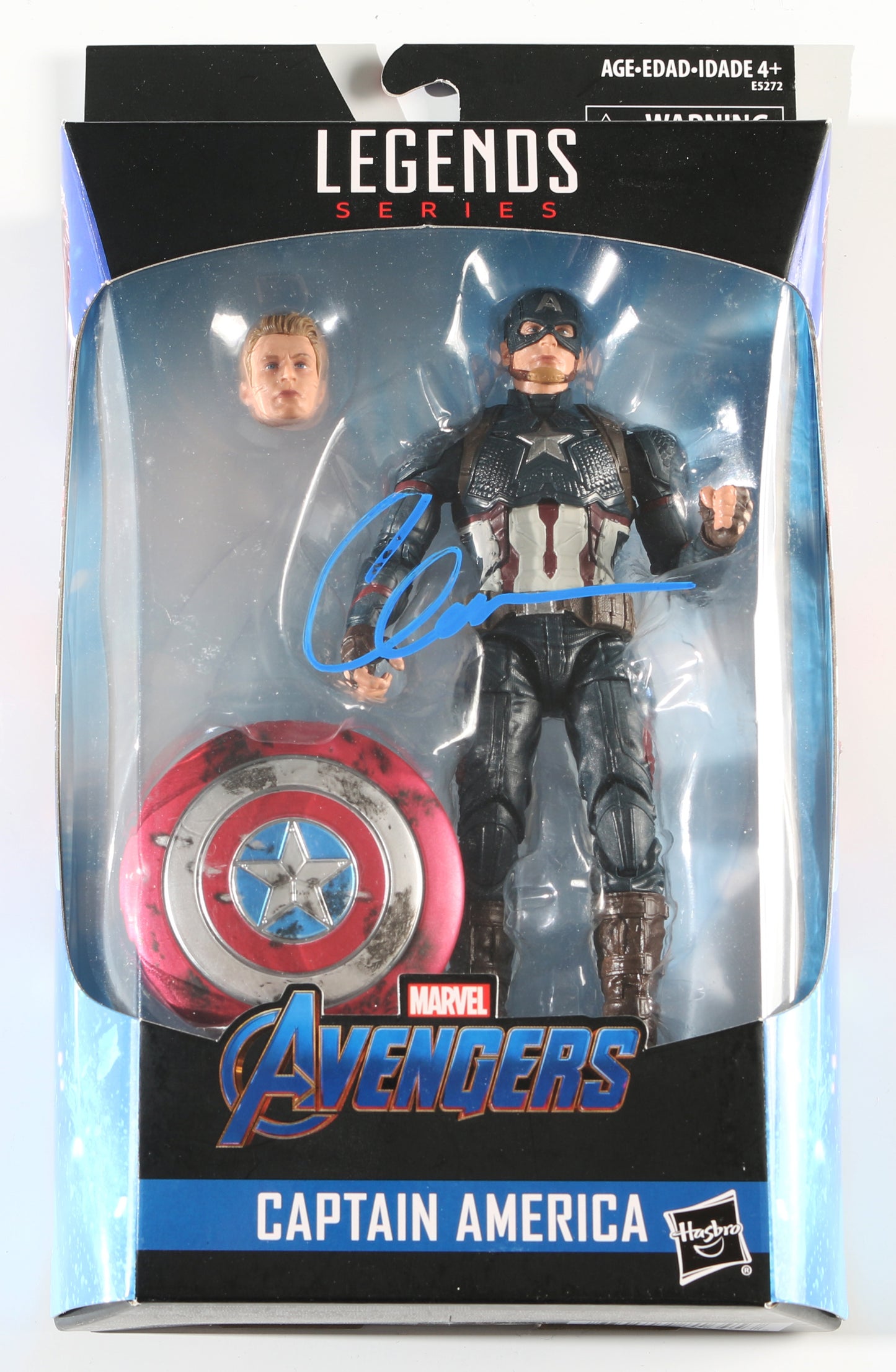 
                  
                    Chris Evans as Captain America in Avengers: Endgame Signed Hasbro Legends Series Action Figure
                  
                