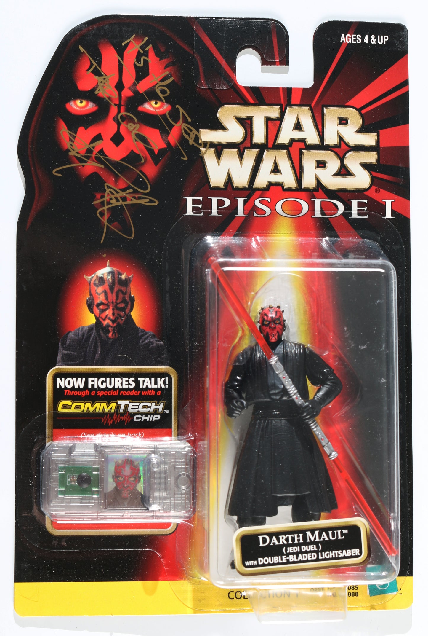 
                  
                    Ray Park as Darth Maul in Star Wars Episode I: The Phantom Menace Signed Hasbro Action Figure with Quote
                  
                