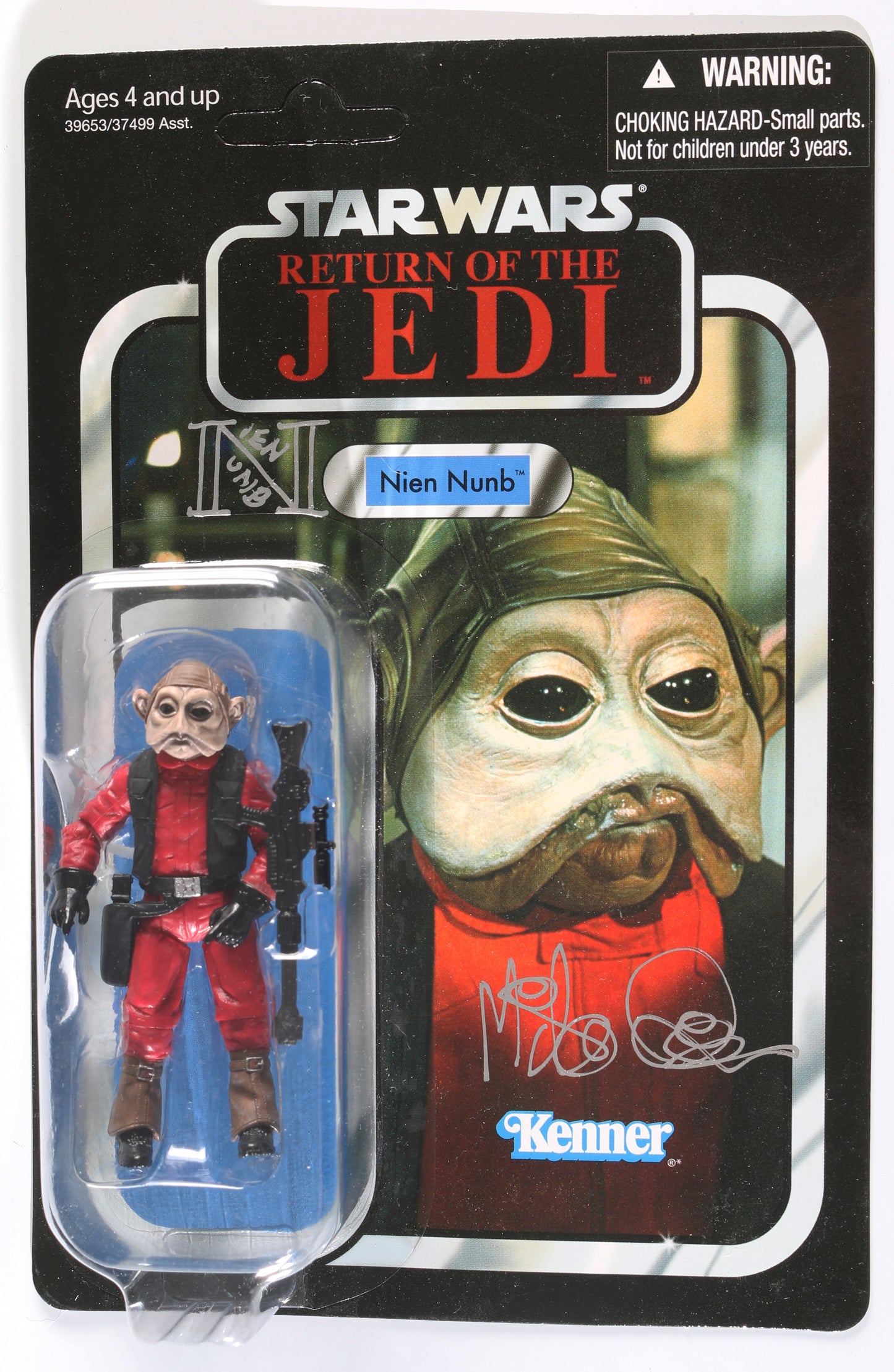 
                  
                    Mike Quinn as Nien Nunb in Star Wars: Return of the Jedi Signed Kenner Hasbro Action Figure
                  
                