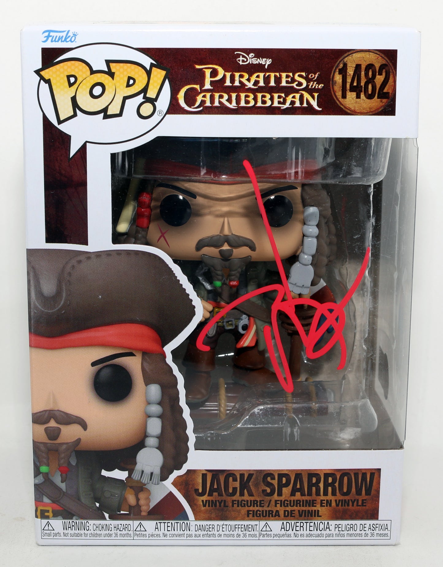 
                  
                    Johnny Depp as Captain Jack Sparrow in Pirates of the Caribbean (Beckett) Signed Funko POP! #1482
                  
                