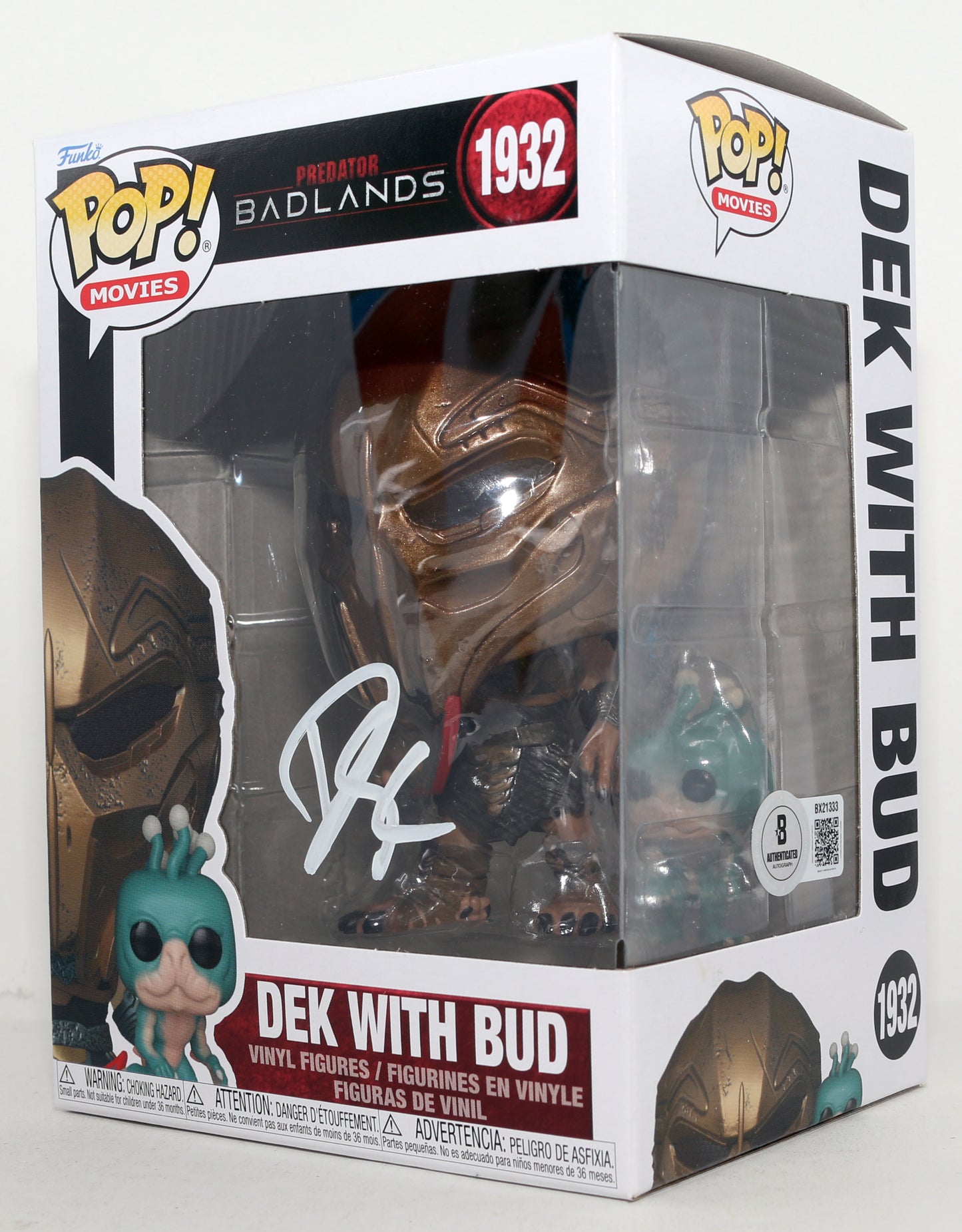 
                  
                    Dimitrius Schuster-Koloamatangi as Dek in Predator: Badlands (Beckett) Signed Funko POP! #1932
                  
                