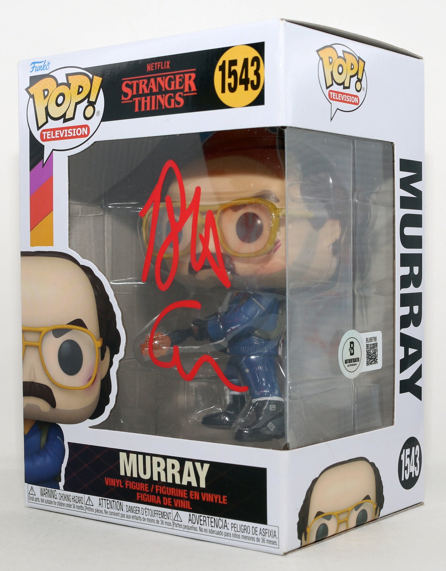 
                  
                    Brett Gelman as Murray in Stranger Things (Beckett) Signed Funko POP! #1543
                  
                