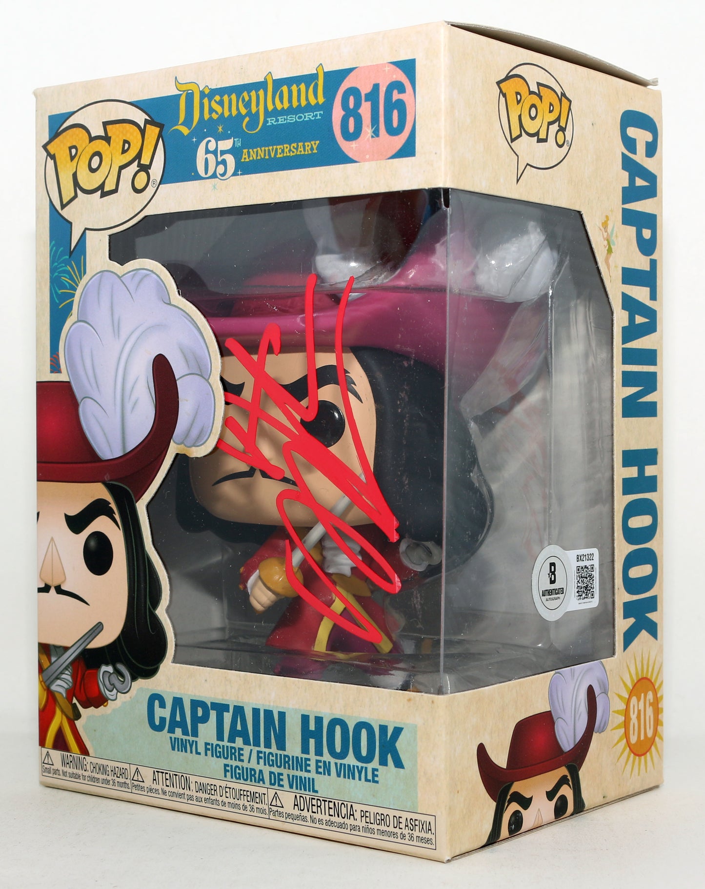 
                  
                    Dustin Hoffman as Captain Hook in Hook (Beckett) Signed Funko POP! #816
                  
                