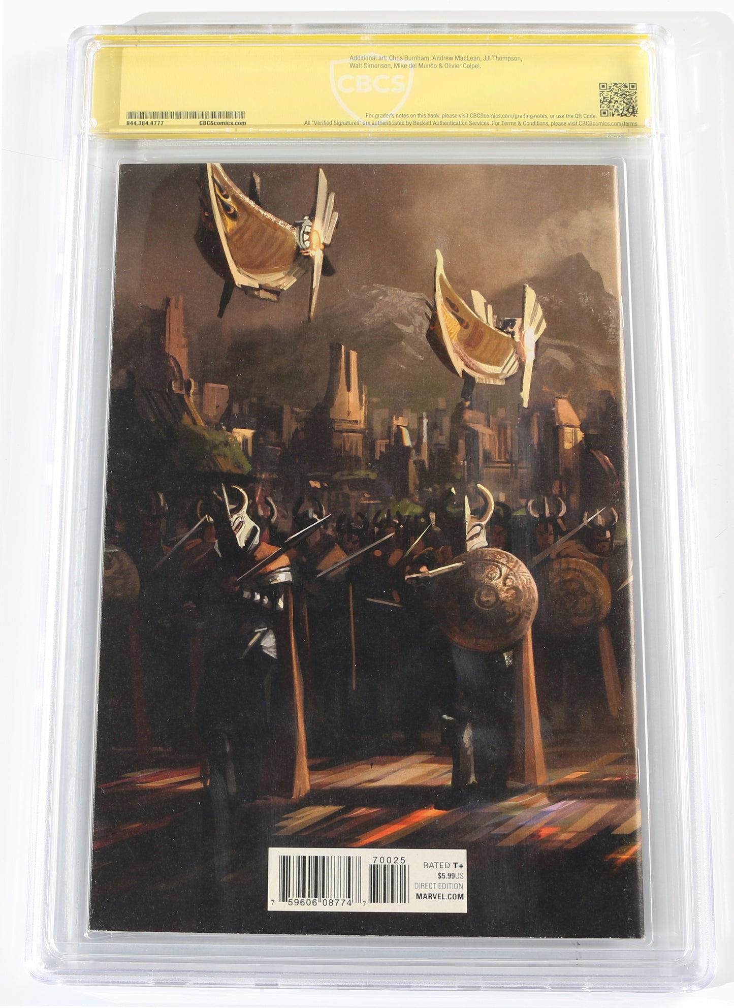 
                  
                    Mighty Thor #700 Movie Cover - Signed by Cate Blanchett as Hela from Thor: Ragnarok (CBCS Signature Series 9.2) 2023 with Character Name
                  
                