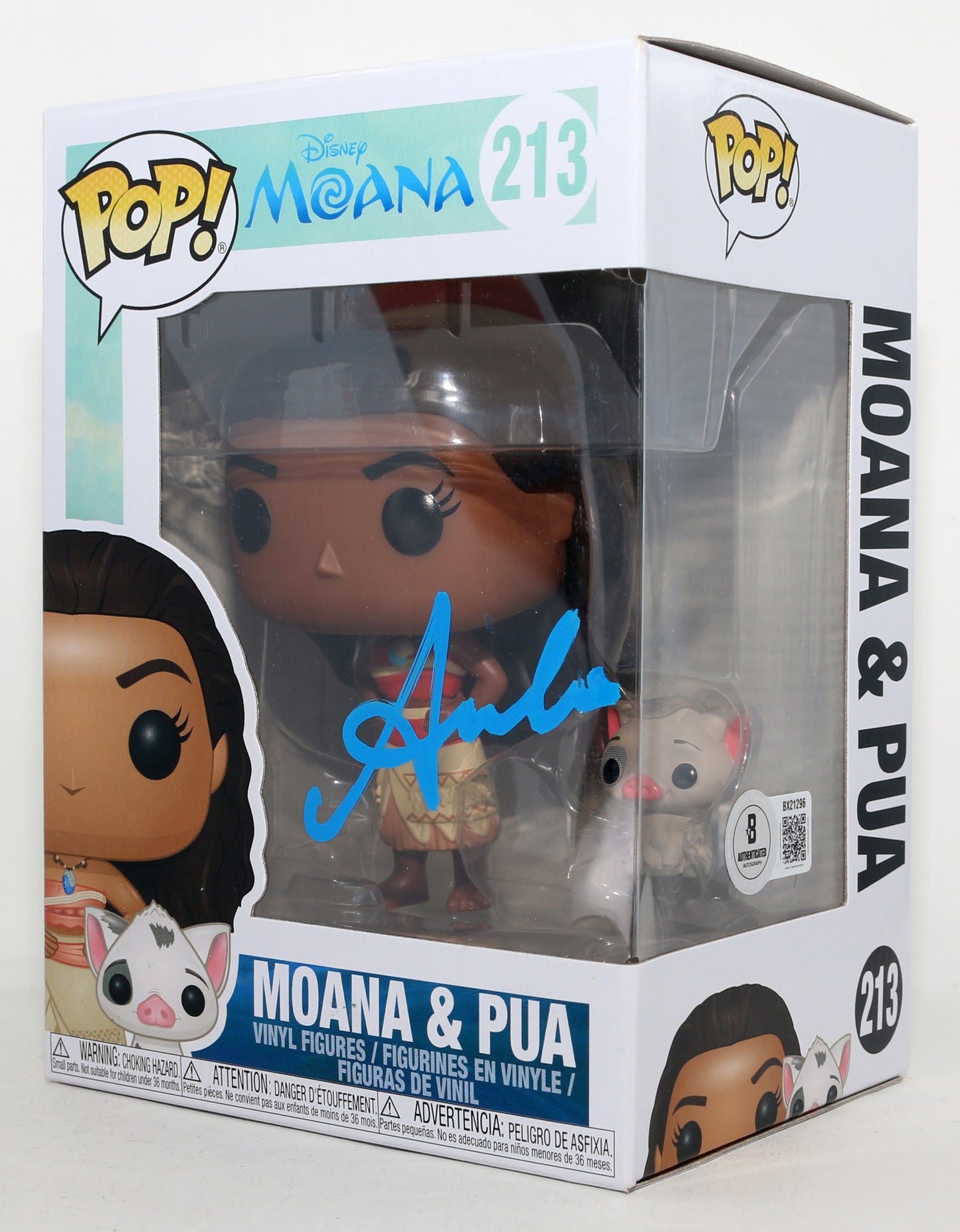 
                  
                    Auli'i Cravalho as Moana in Moana (Beckett) Signed Funko POP! #213
                  
                
